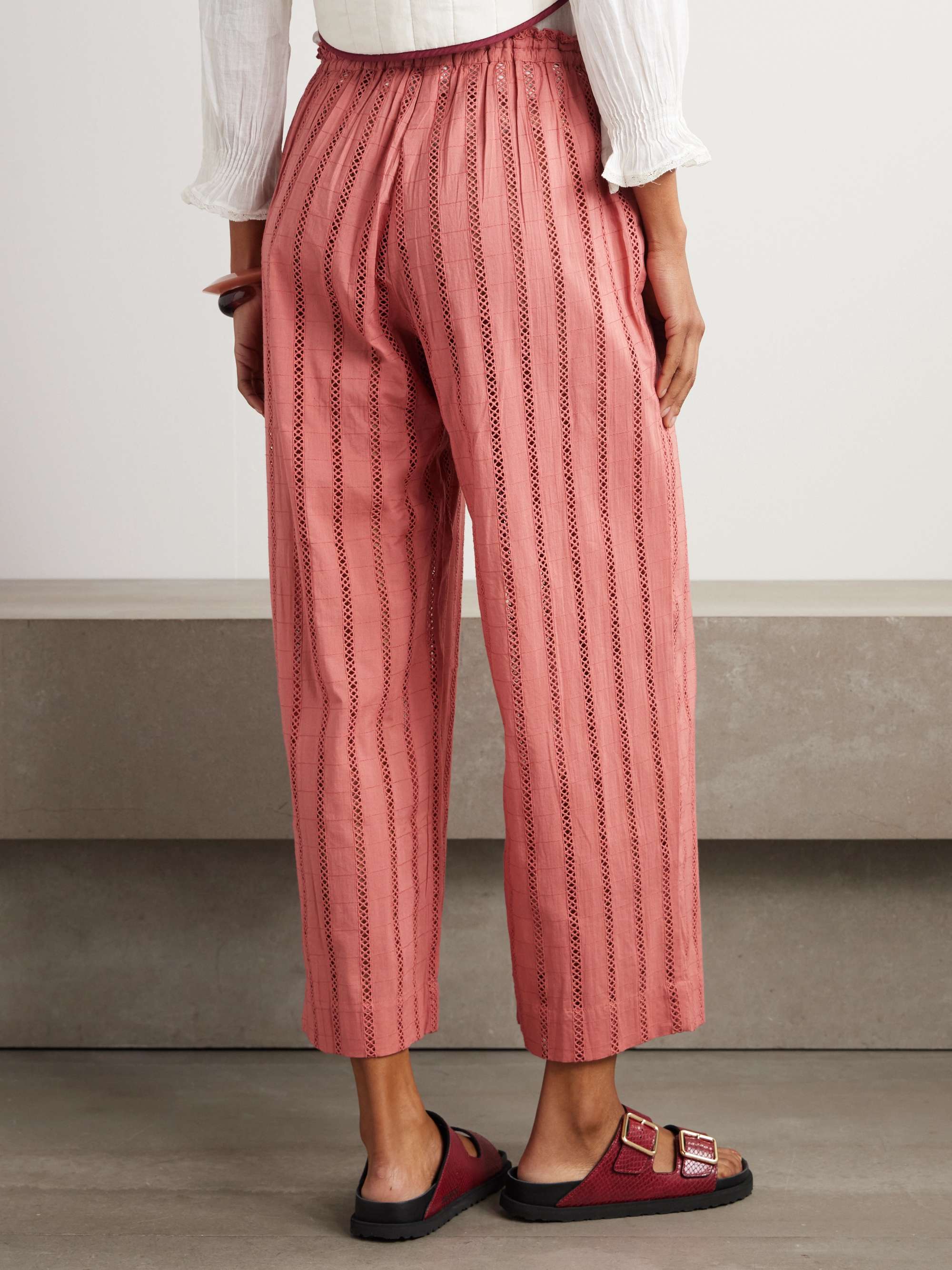 Otto Rouge embroidered cotton pants view