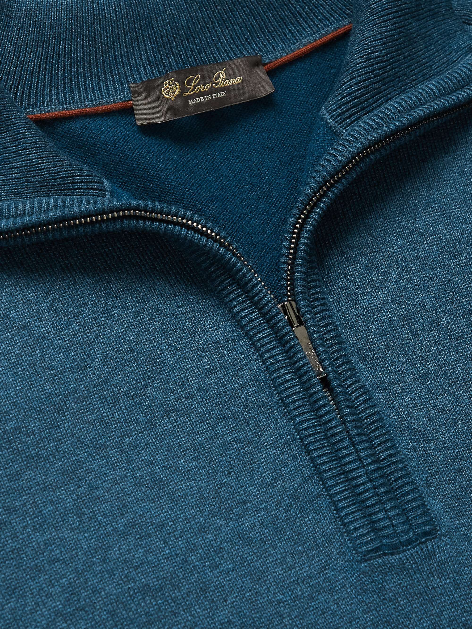 Half-Zip Cashmere and Silk-Blend Sweater view
