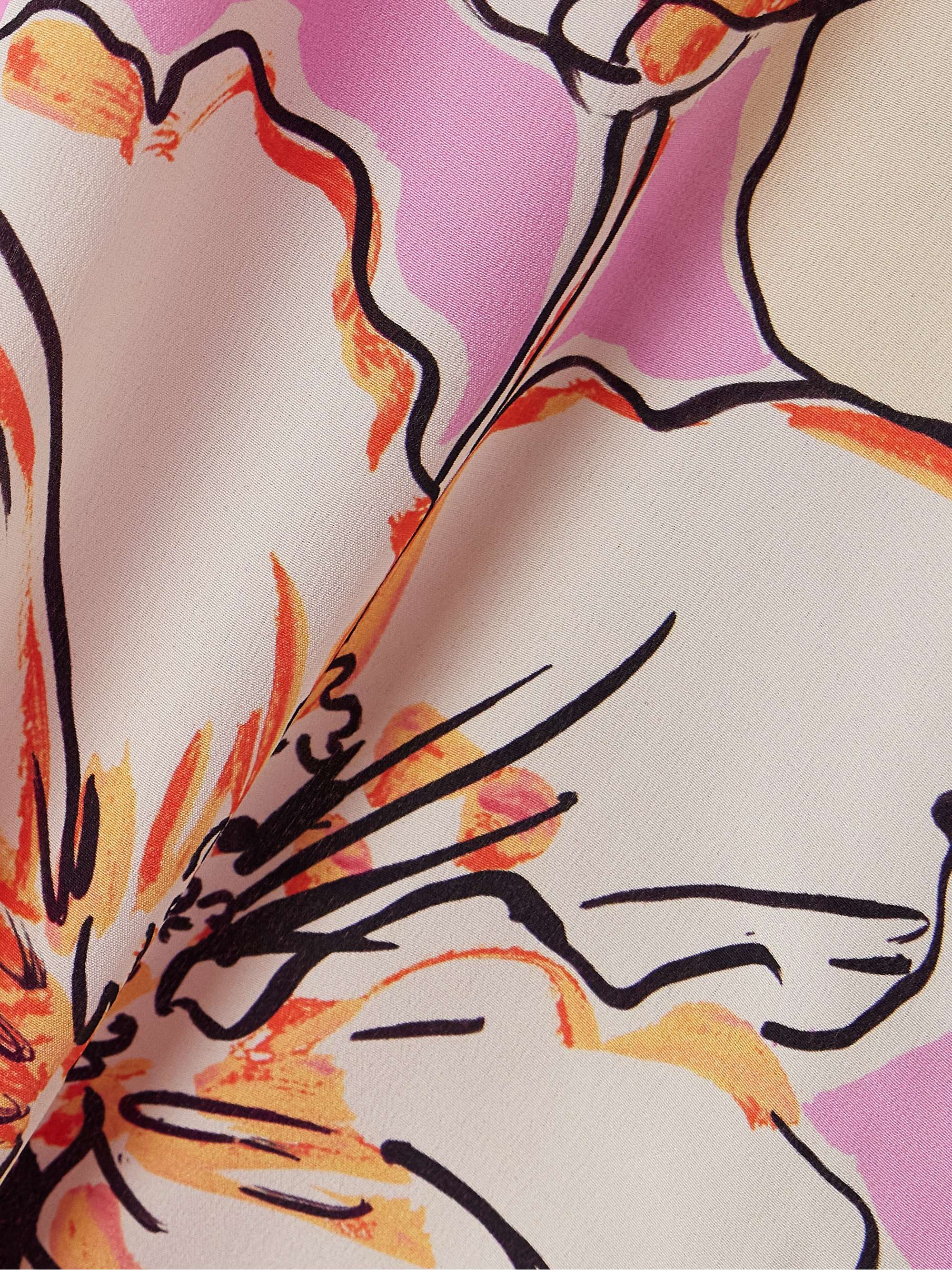 Mirella floral-print silk shirt view