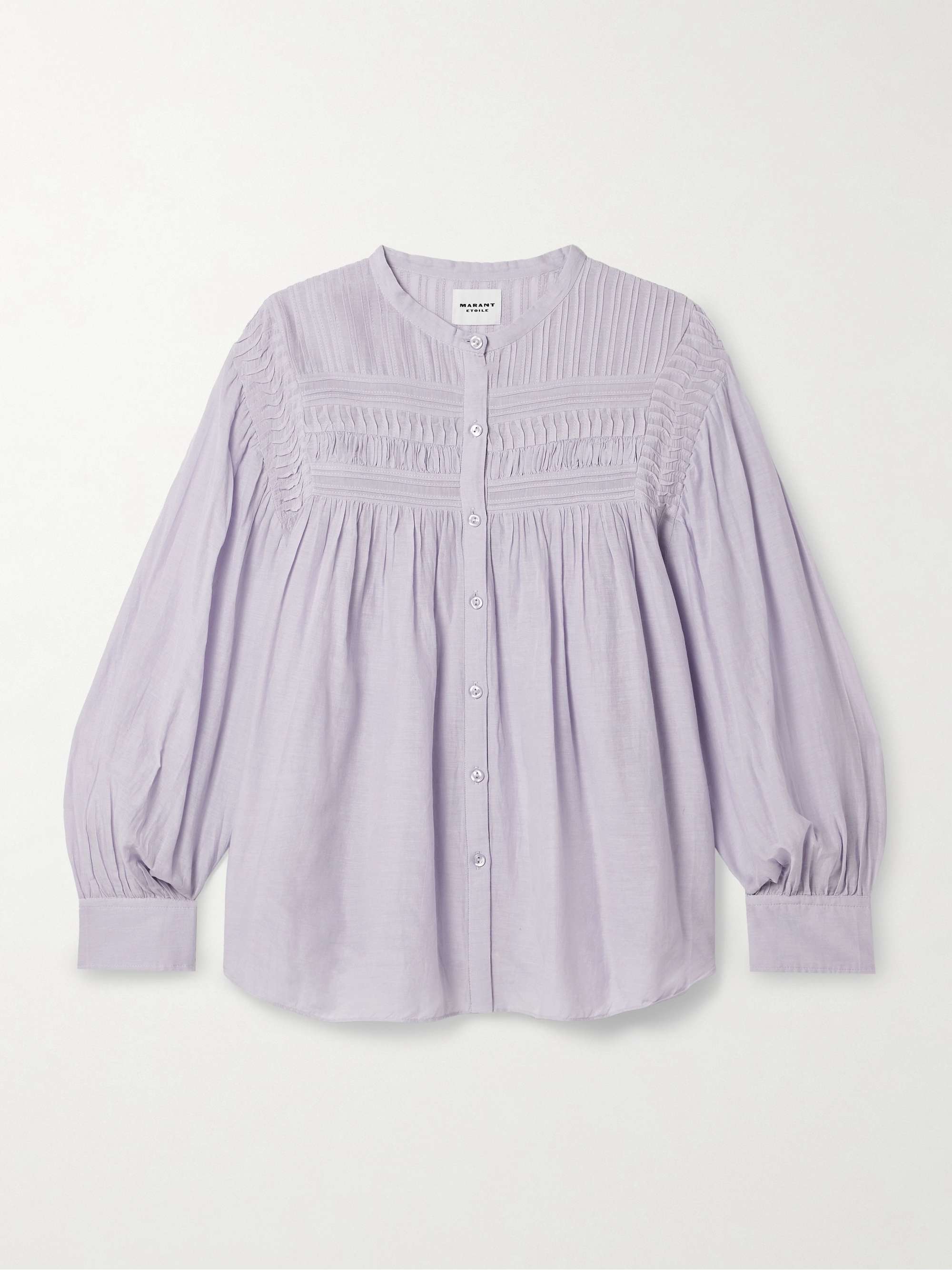 Plalia pintucked cotton-blend voile shirt view