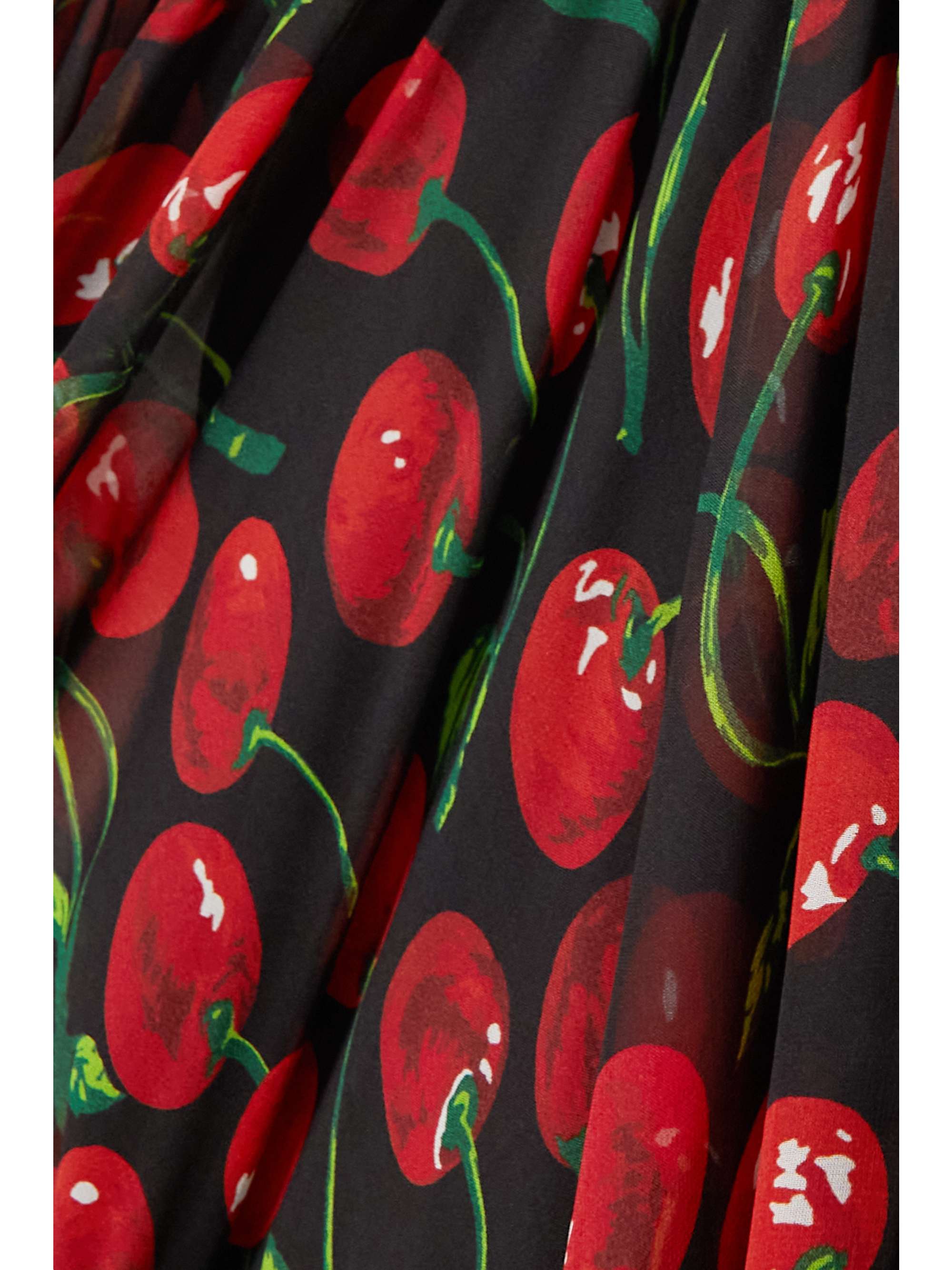 Gathered printed silk-blend chiffon maxi dress view