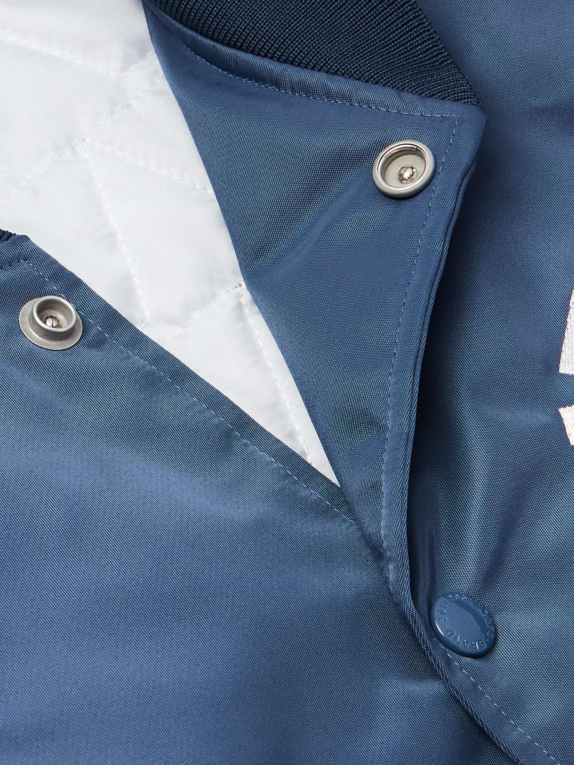 Team Logo-Appliquéd Padded Nylon-Twill Bomber Jacket view