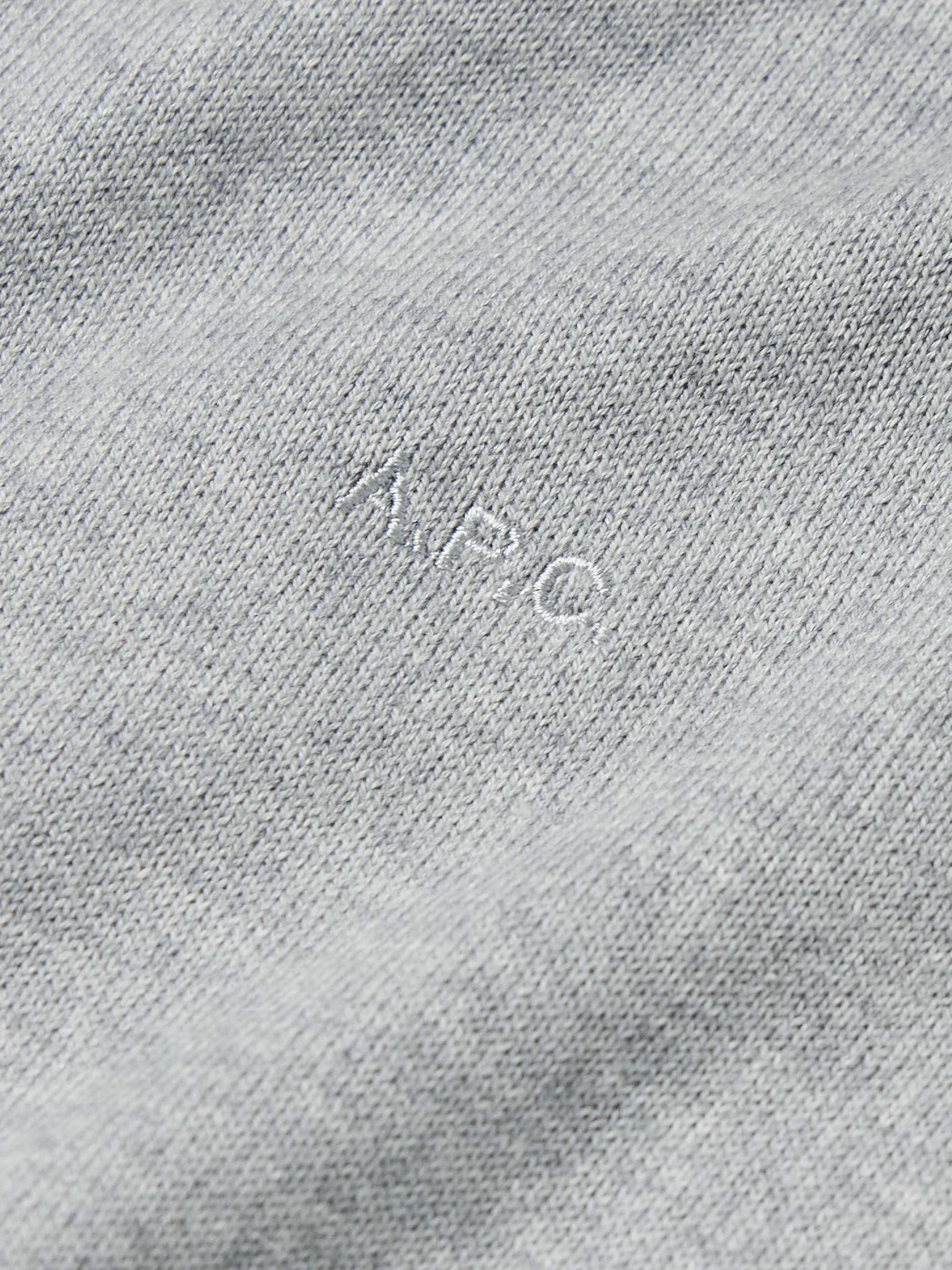 Gregory Slim-Fit Logo-Embroidered Cotton and Cashmere-Blend Polo Shirt view