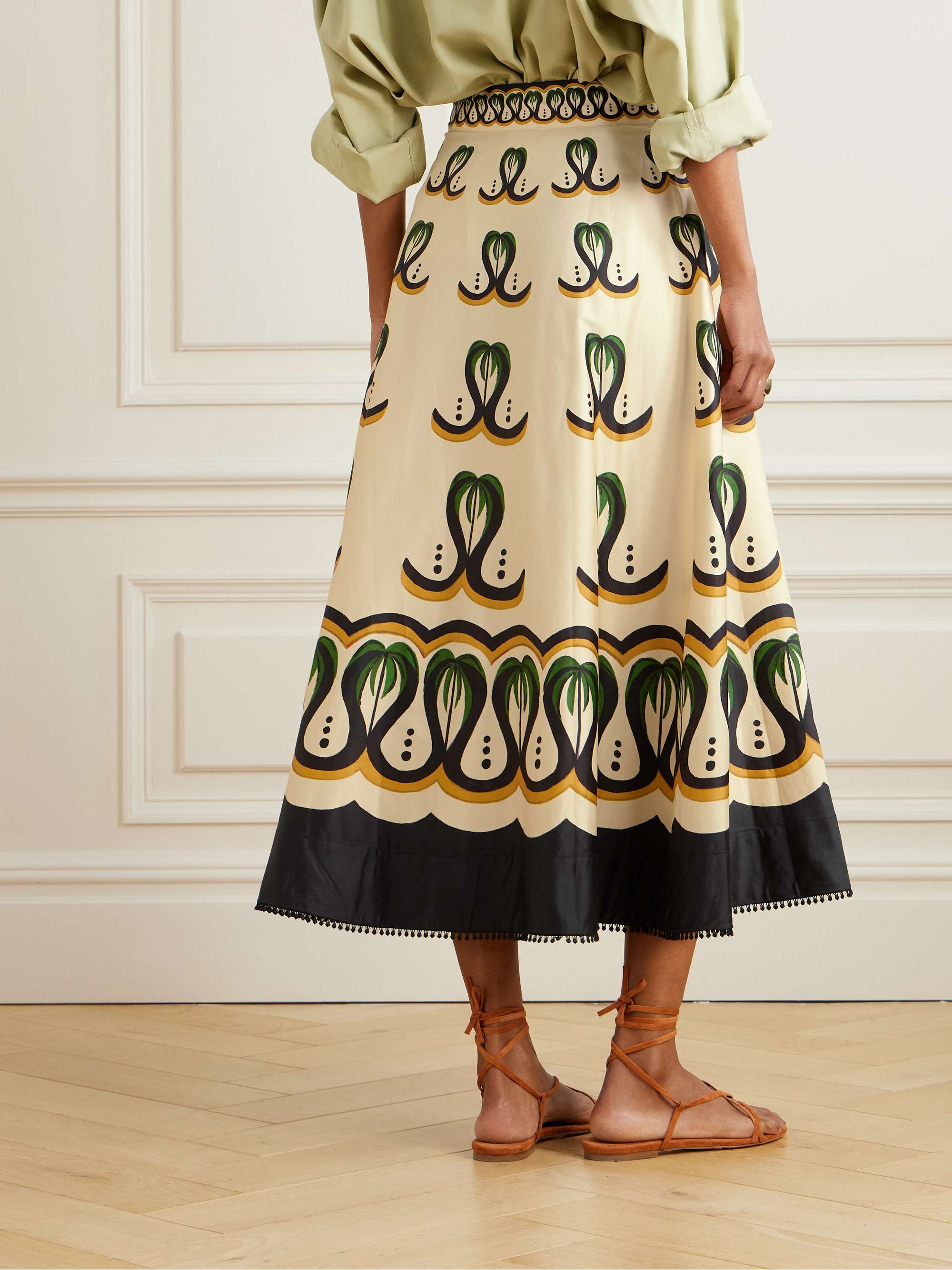 Coconut cotton-blend maxi skirt view