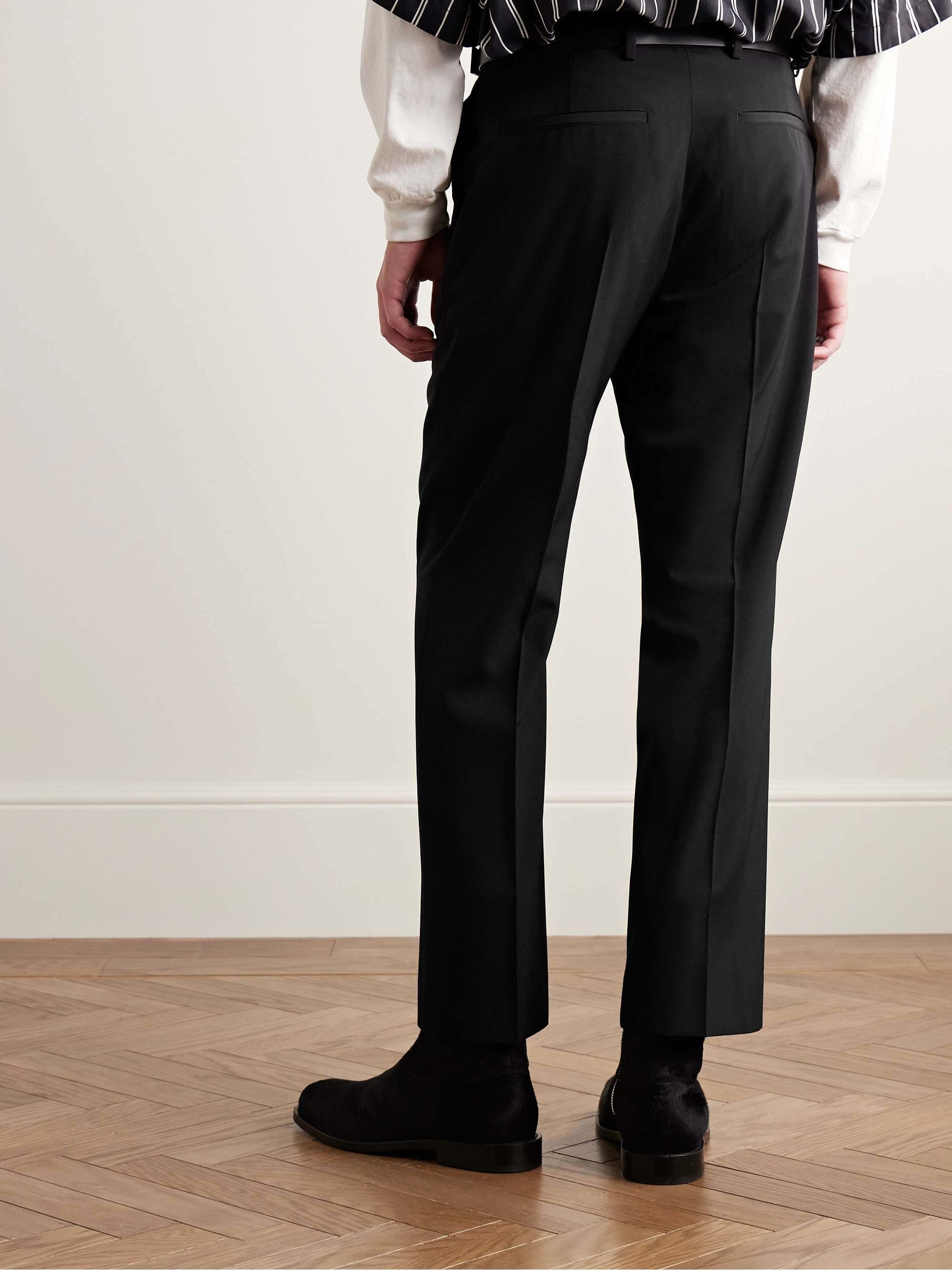 Pilos Slim-Fit Straight-Leg Crepe Trousers view