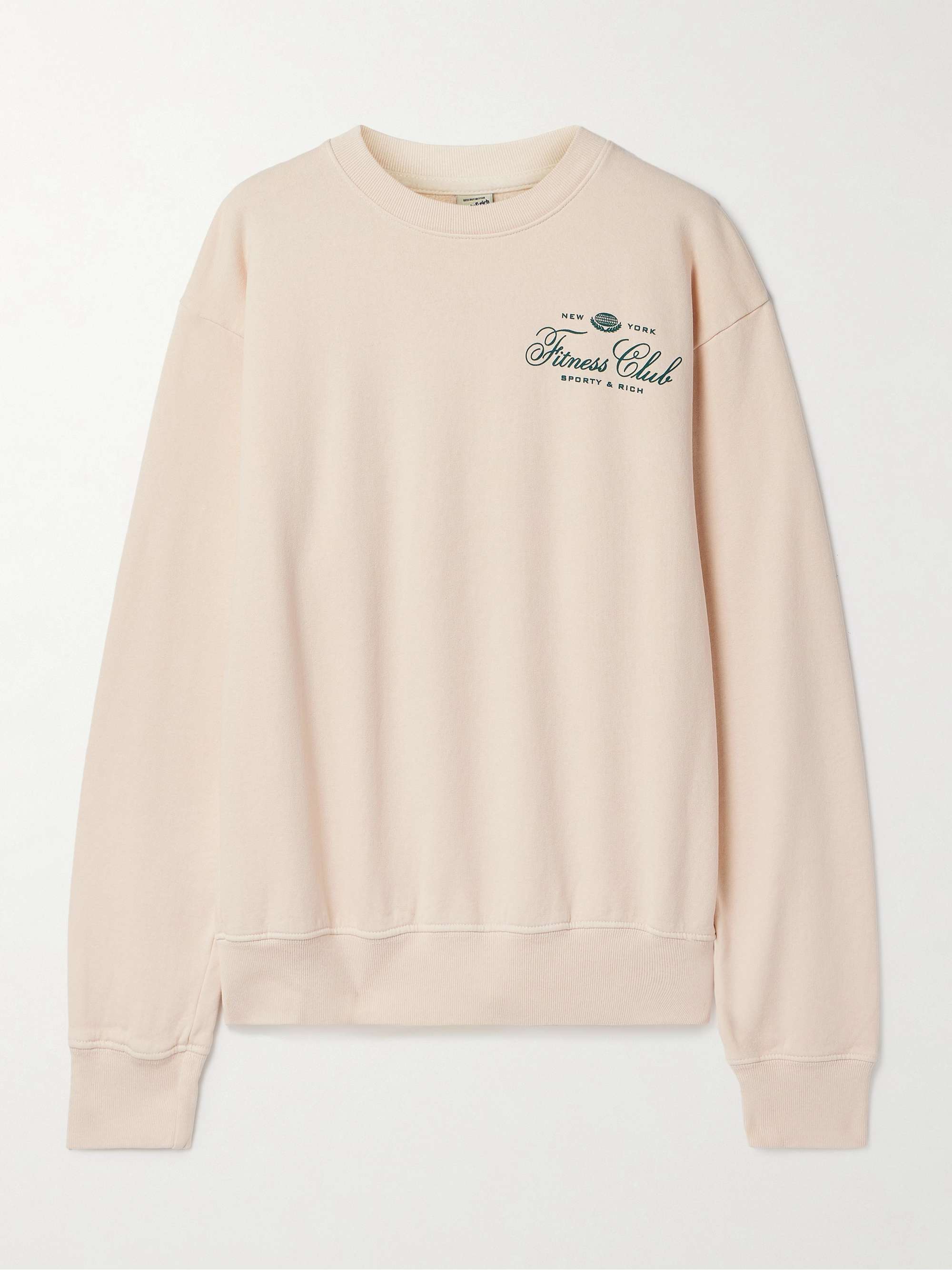 Fitness World printed cotton-jersey sweatshirt view