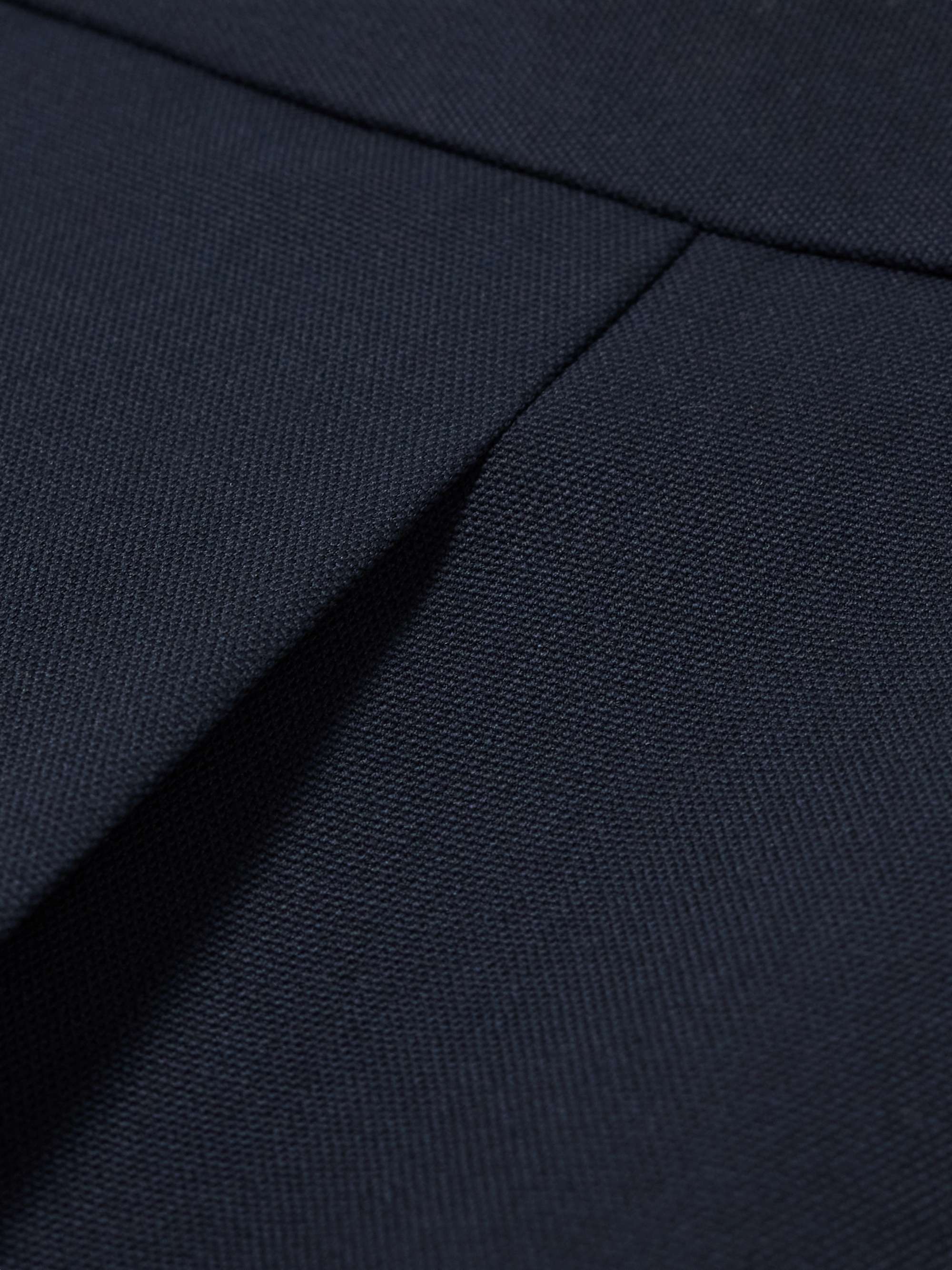 Pleated wool-blend tapered pants view