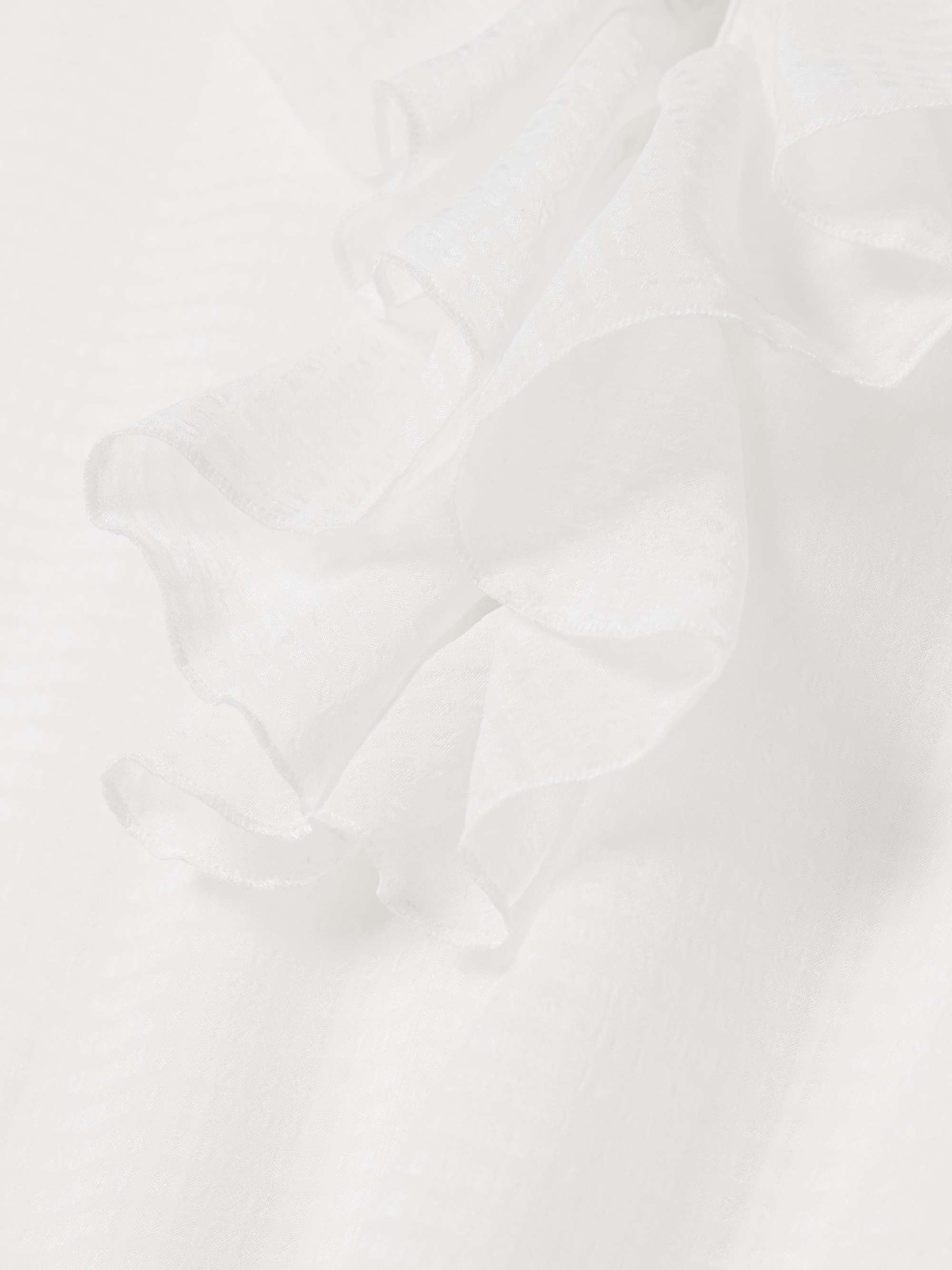 Ruffled jacquard blouse view