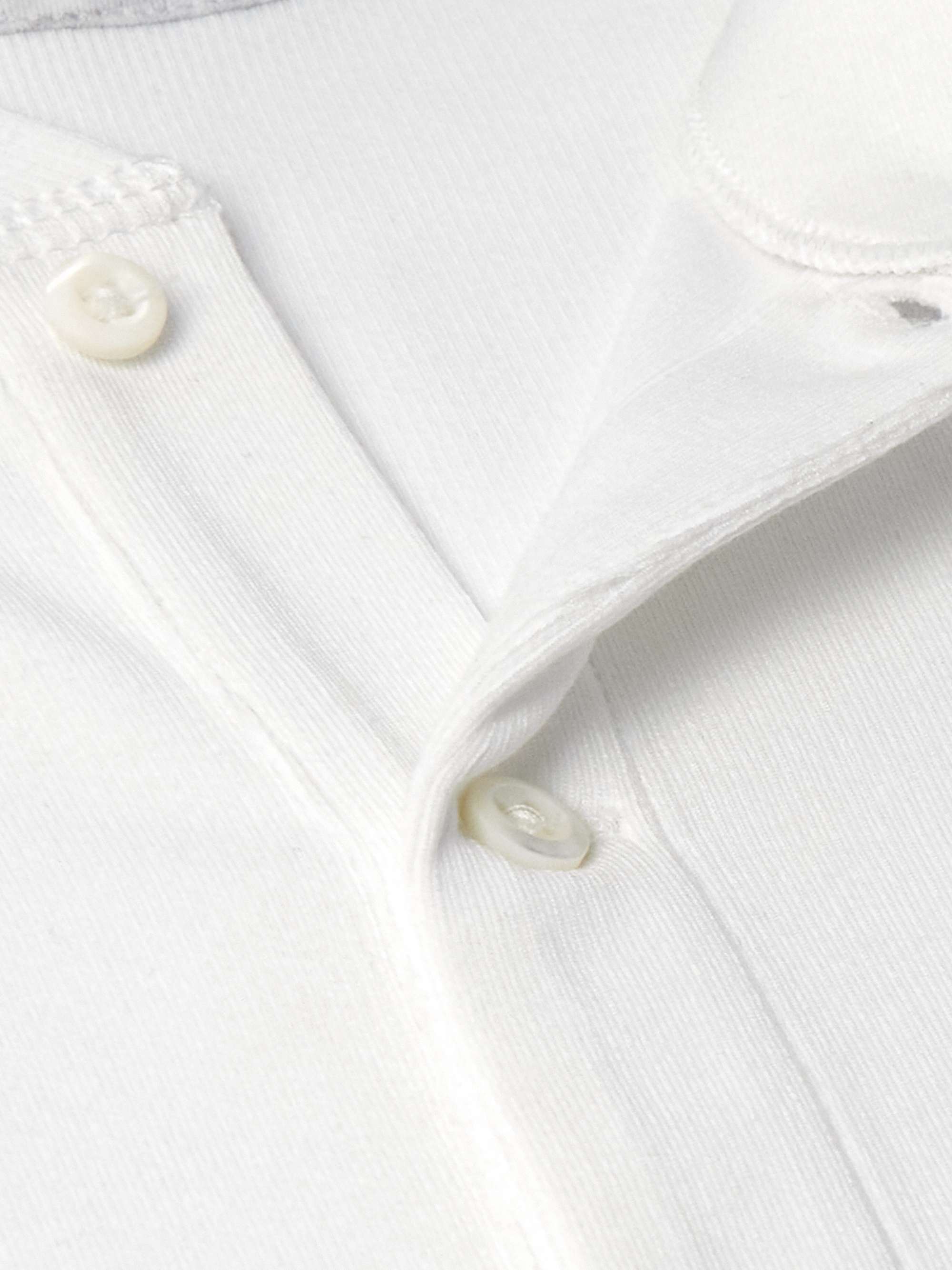 Ribbed Cotton-Jersey Henley T-Shirt view