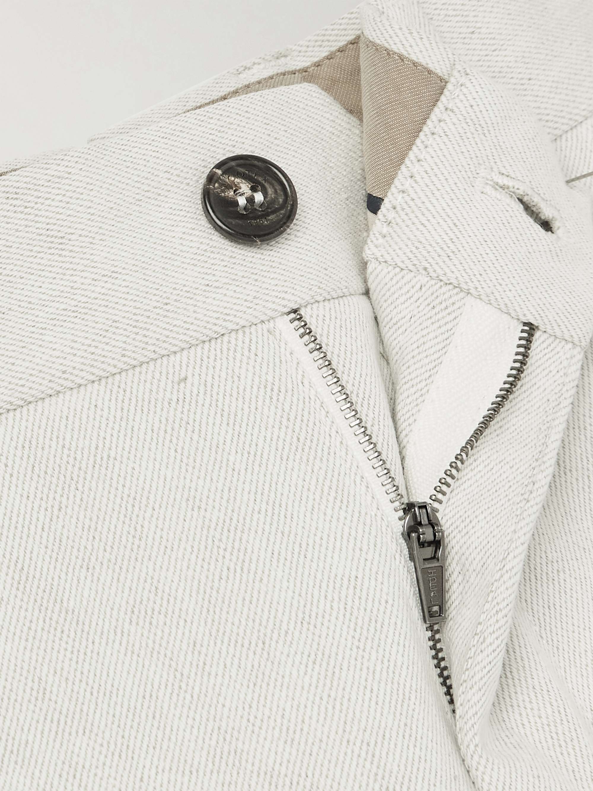 Venezia 1951 Straight-Leg Cotton and Linen-Blend Twill Trousers view