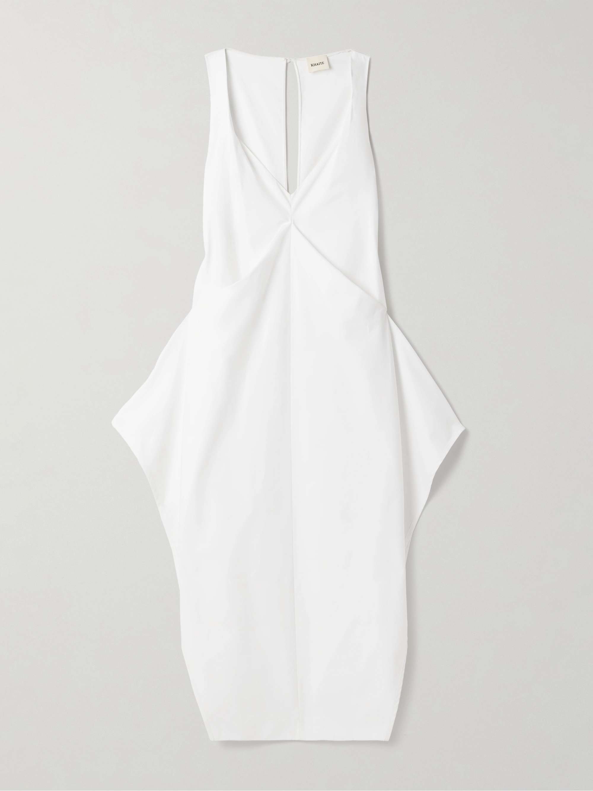 Kenith draped cotton-poplin gown view