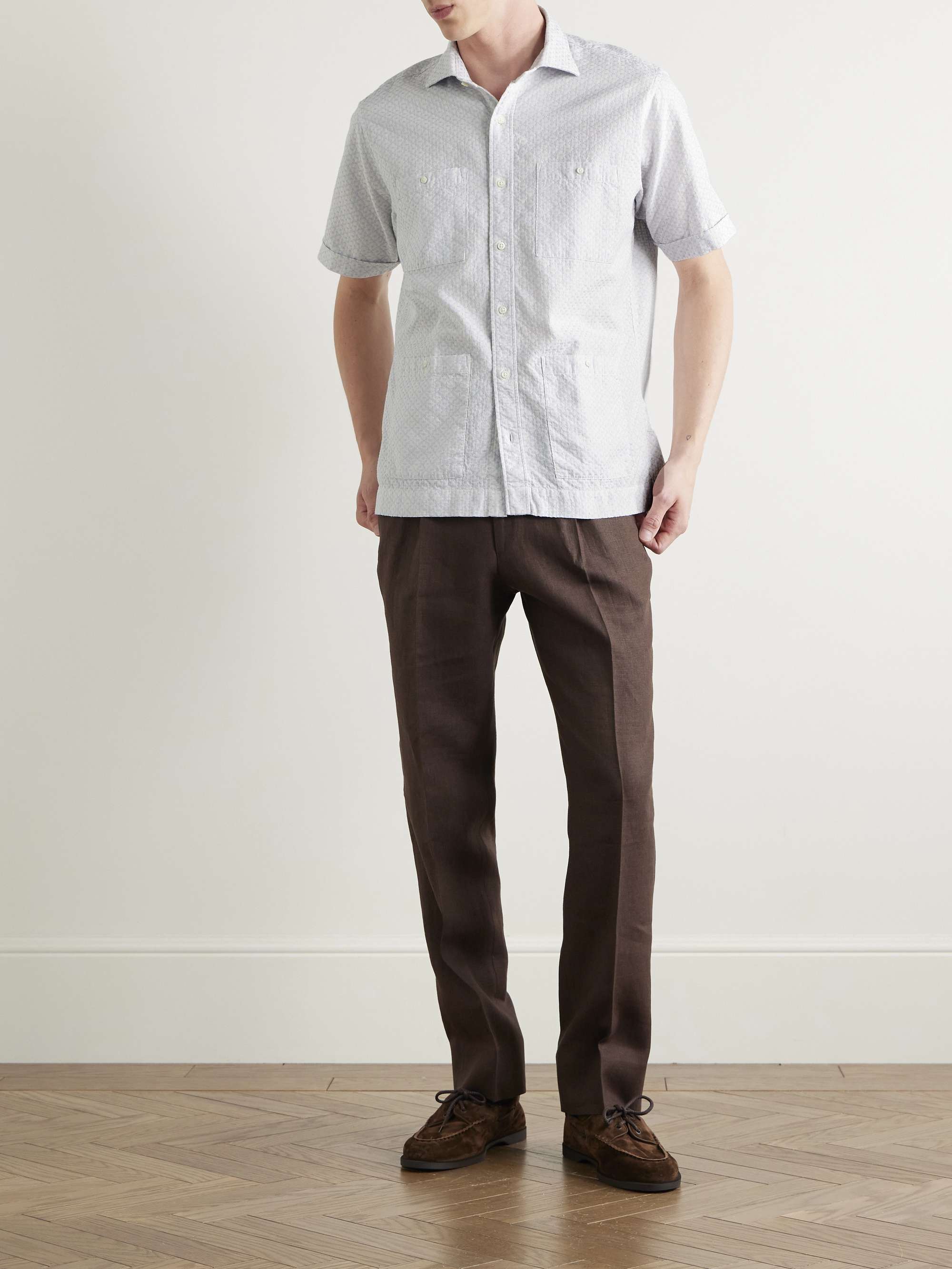 Marquez Embroidered Cotton-Voile Shirt view