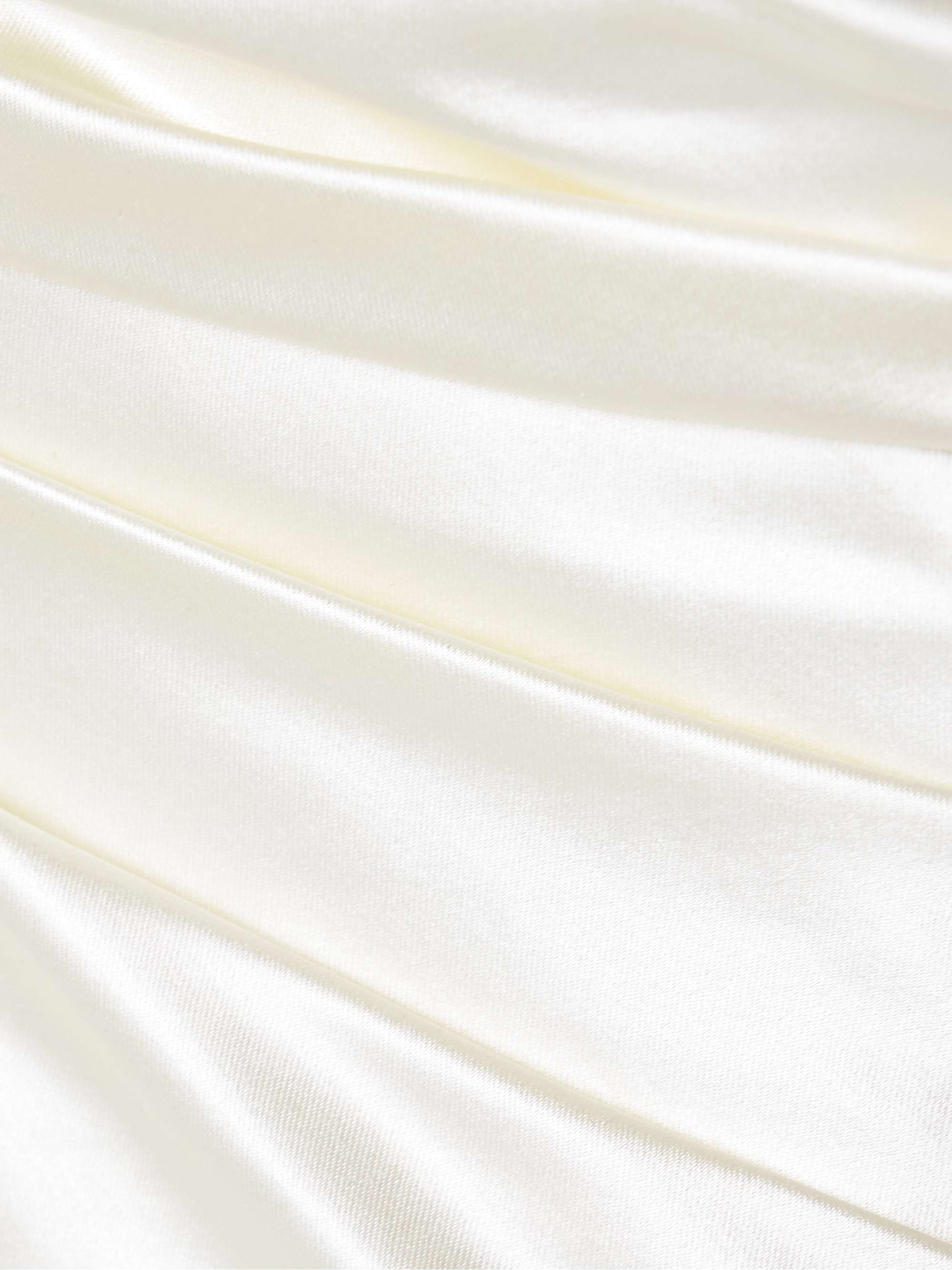 Demi strapless draped silk and wool-blend satin bustier top view