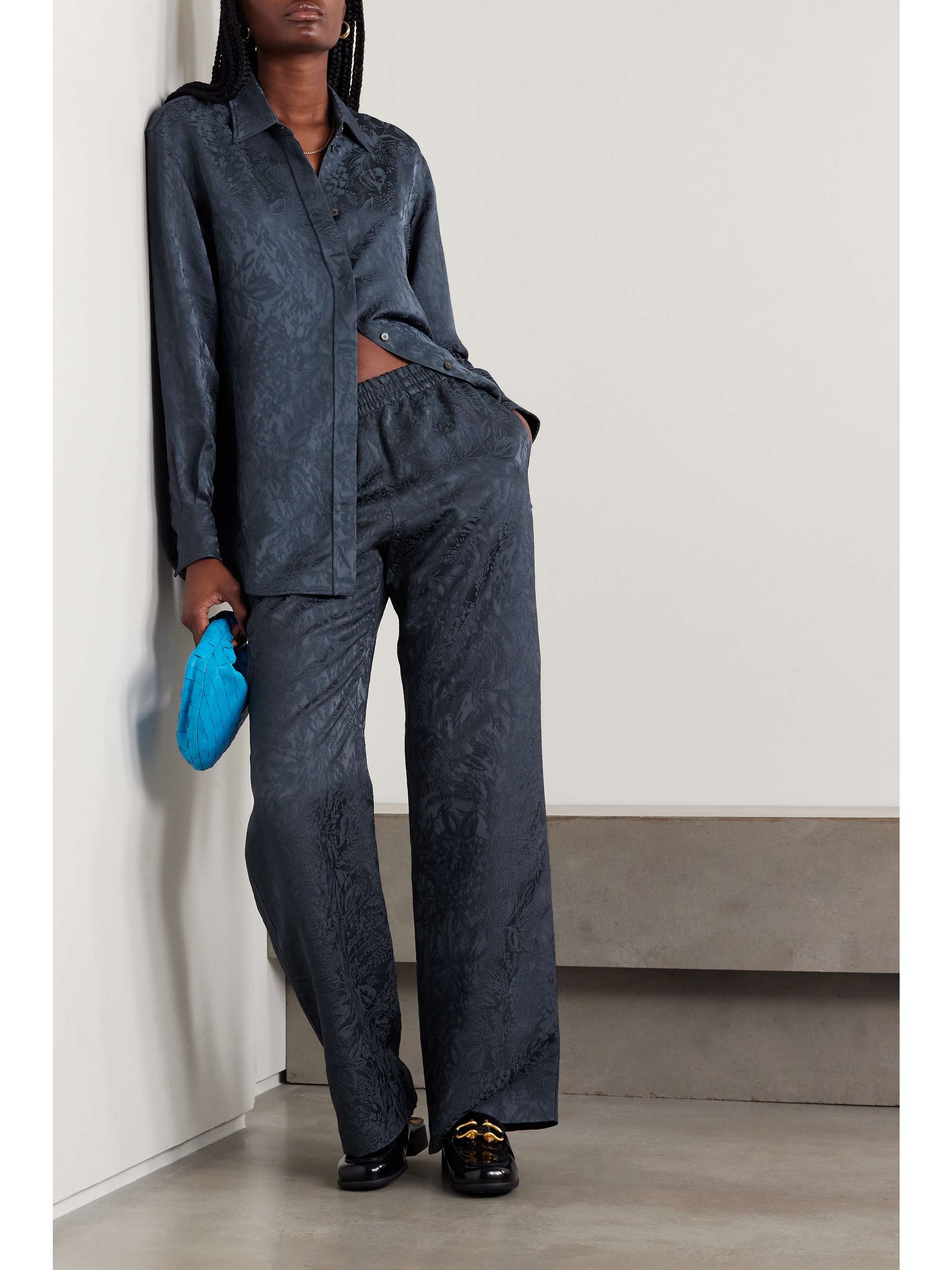 Journey satin-jacquard shirt view