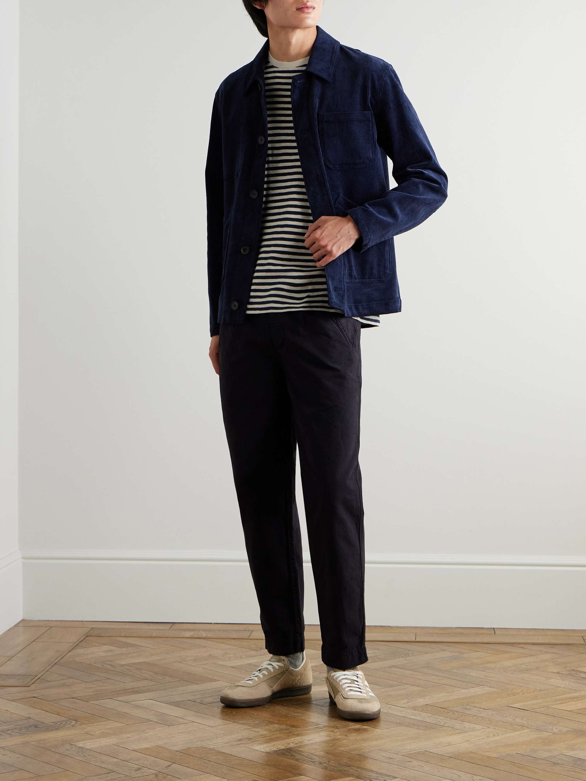 Classic Striped Cotton-Jersey T-Shirt view