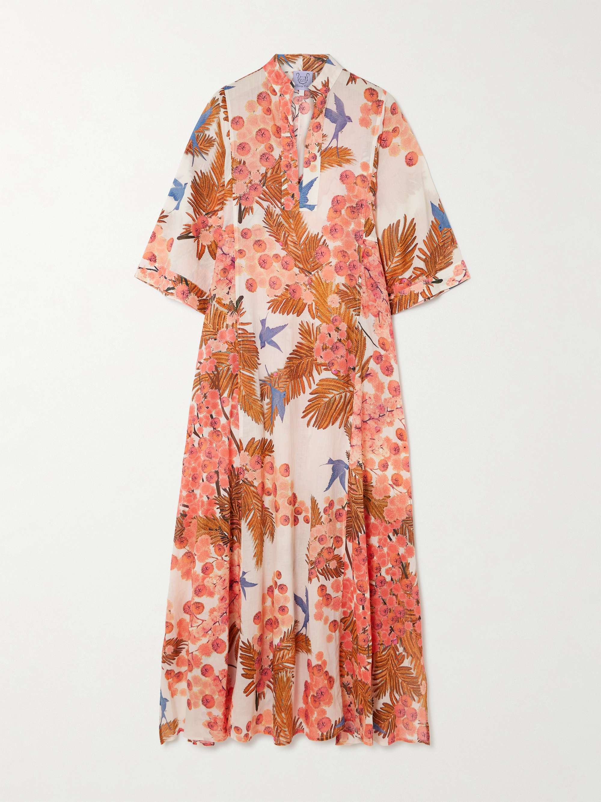 Rachel printed cotton-voile kaftan view