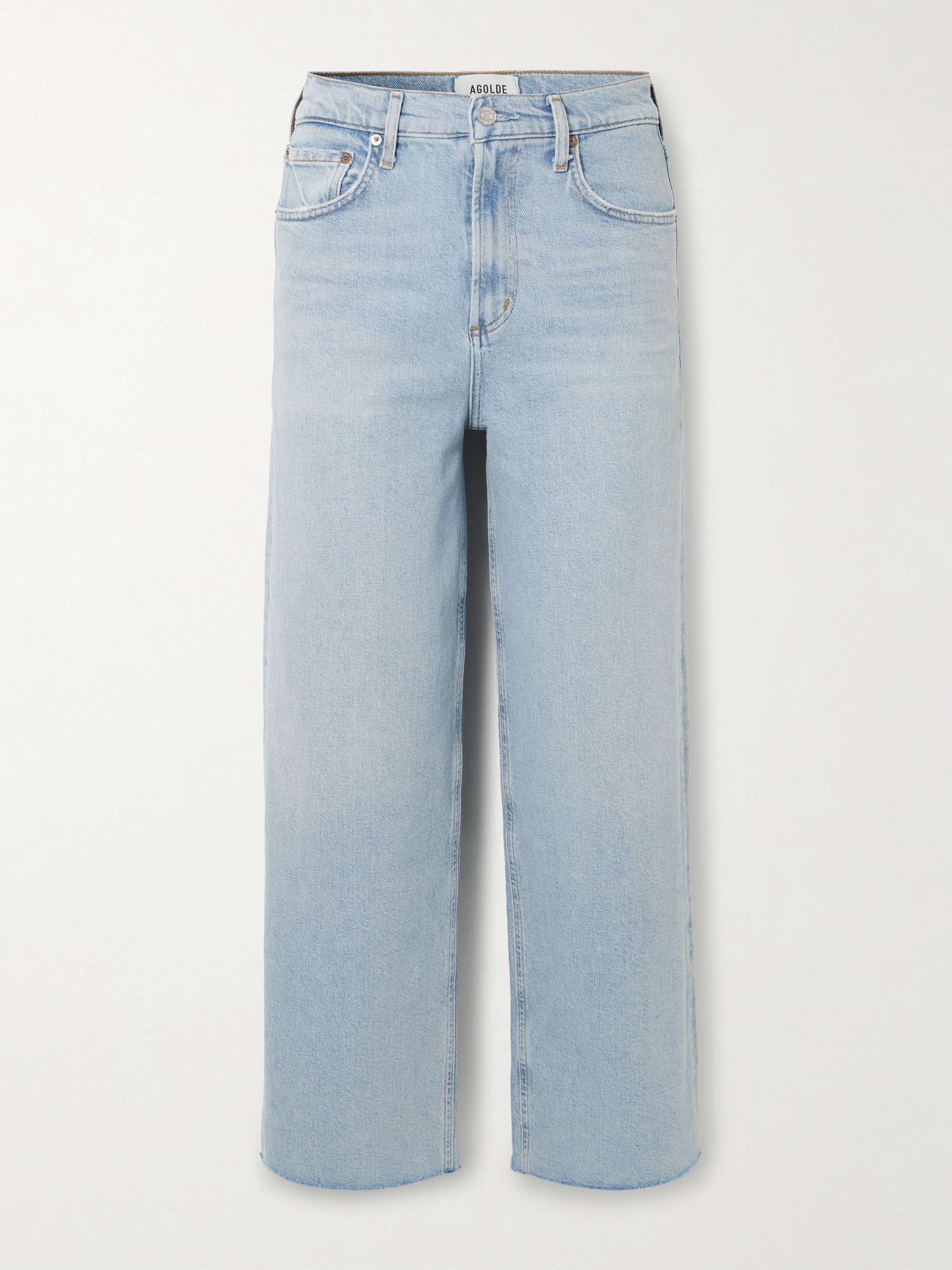Ren frayed high-rise wide-leg jeans view