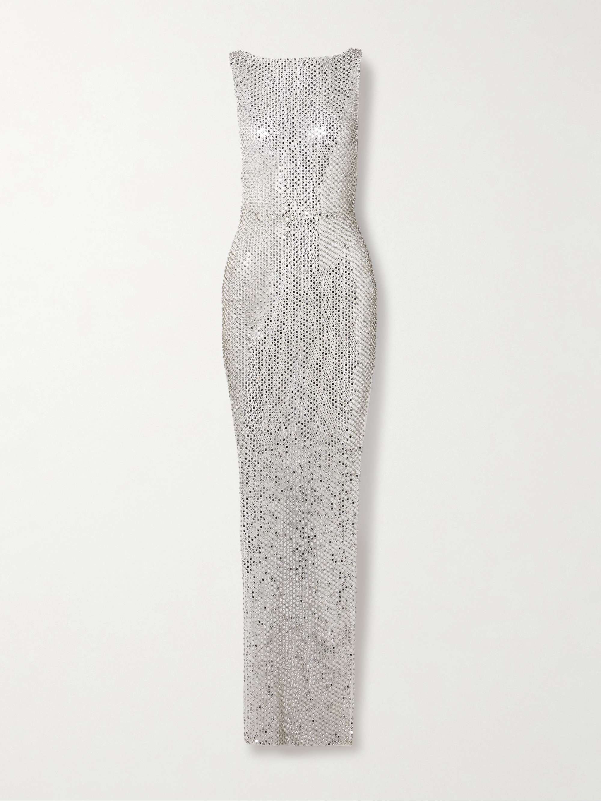 Melania embellished tulle midi dress view
