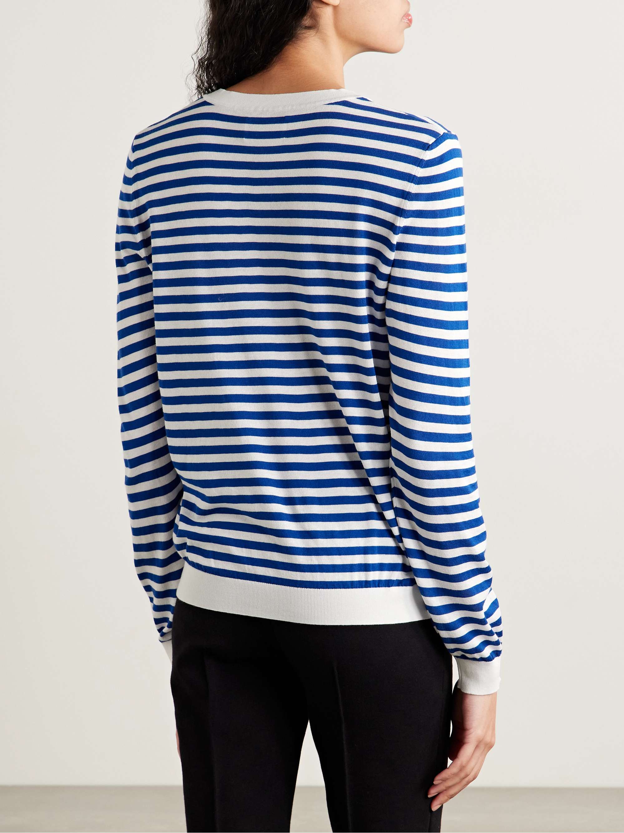 Alex striped cotton top view