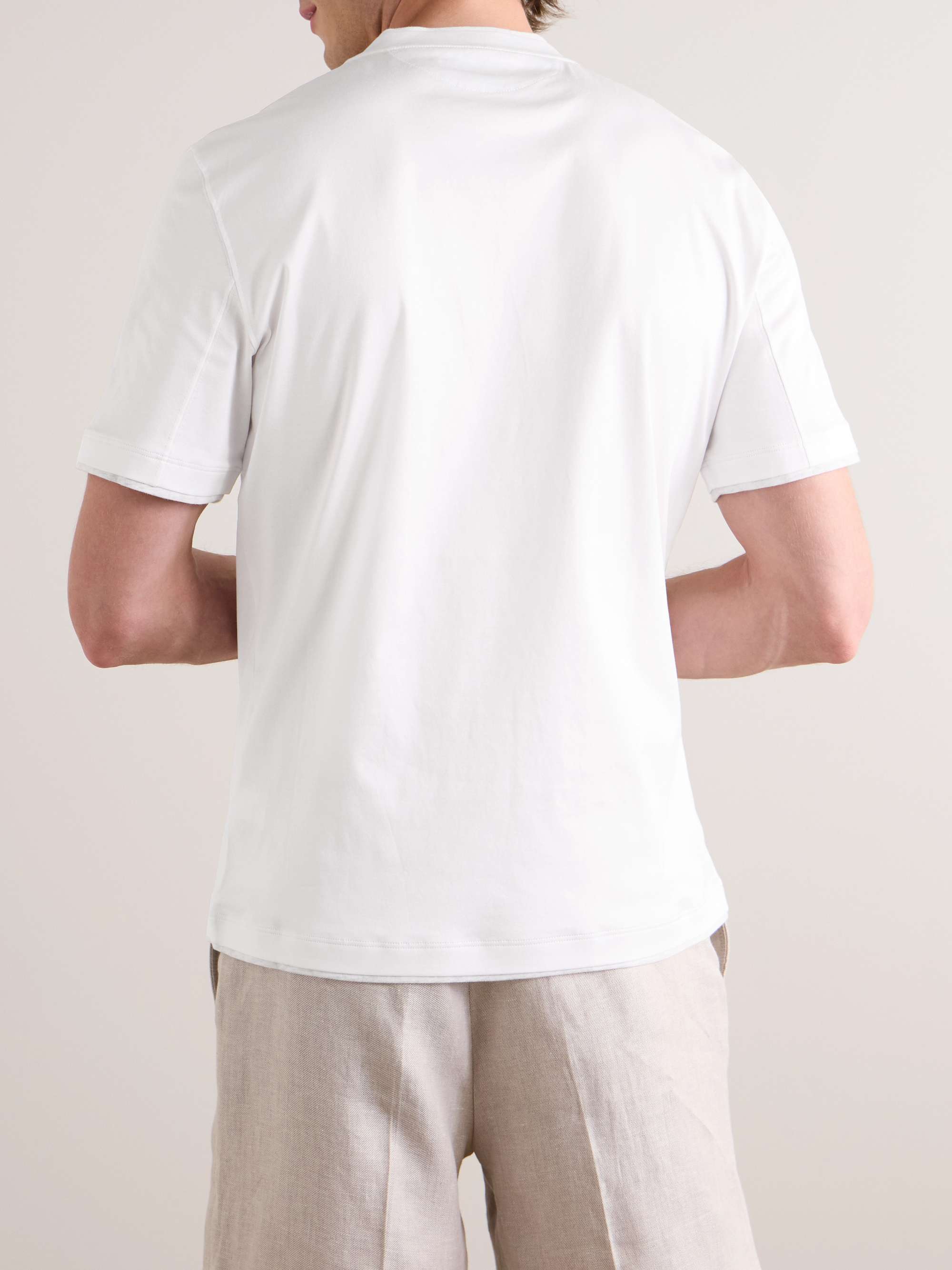 Layered Cotton-Jersey T-Shirt view