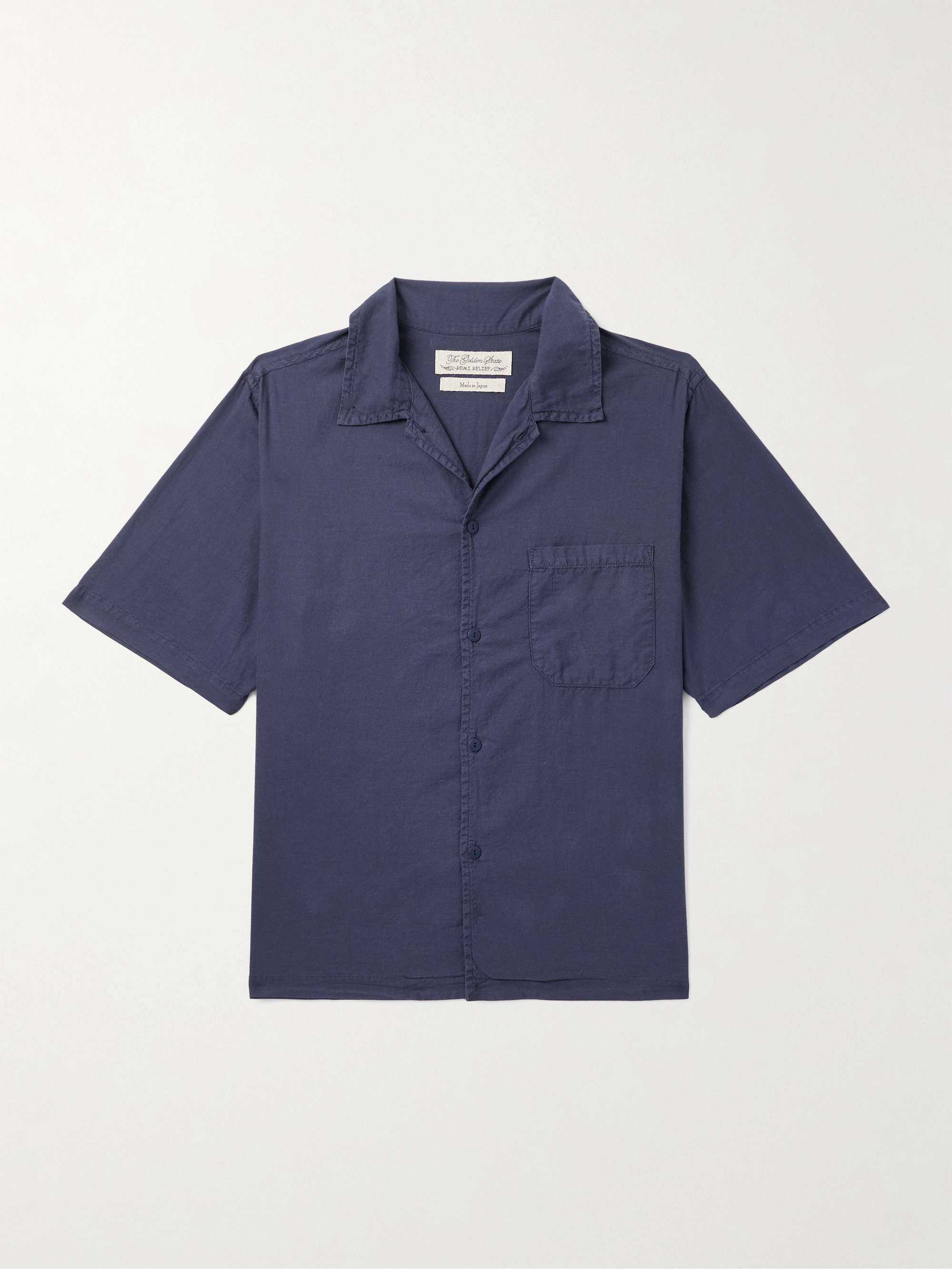Embroidered Cotton and Silk-Blend Twill Shirt view
