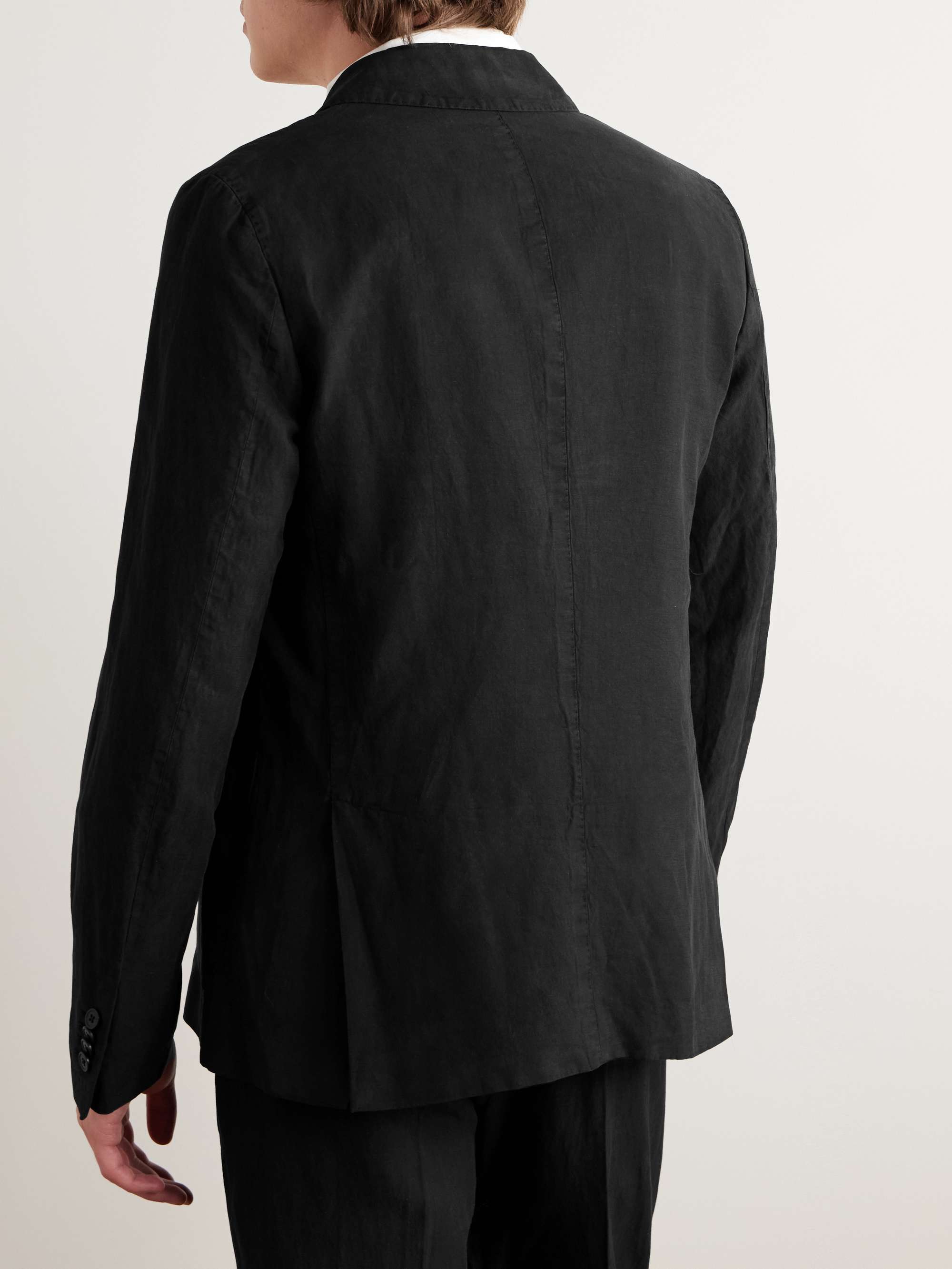Nehemiah Garment-Dyed Lyocell, Linen and Cotton-Blend Twill Suit Jacket view