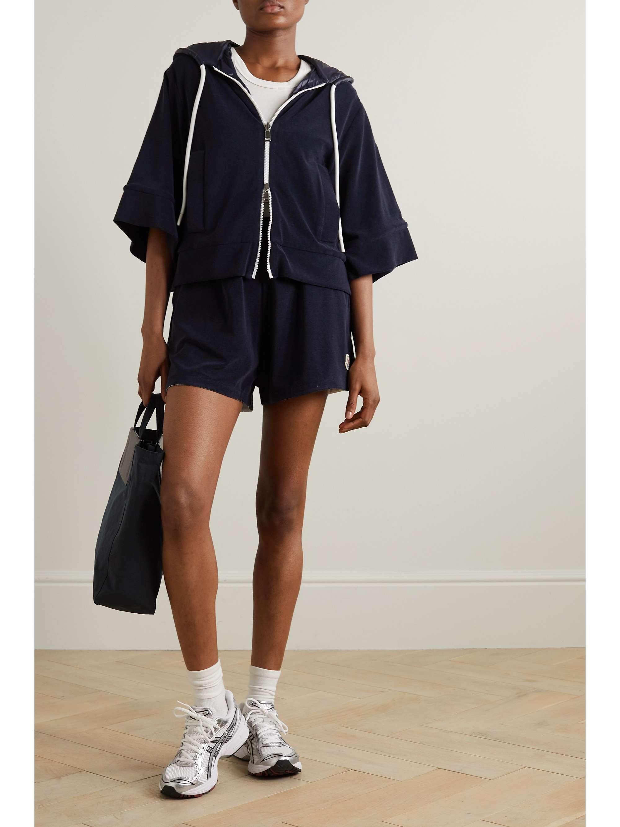 Cotton-blend terry hoodie view
