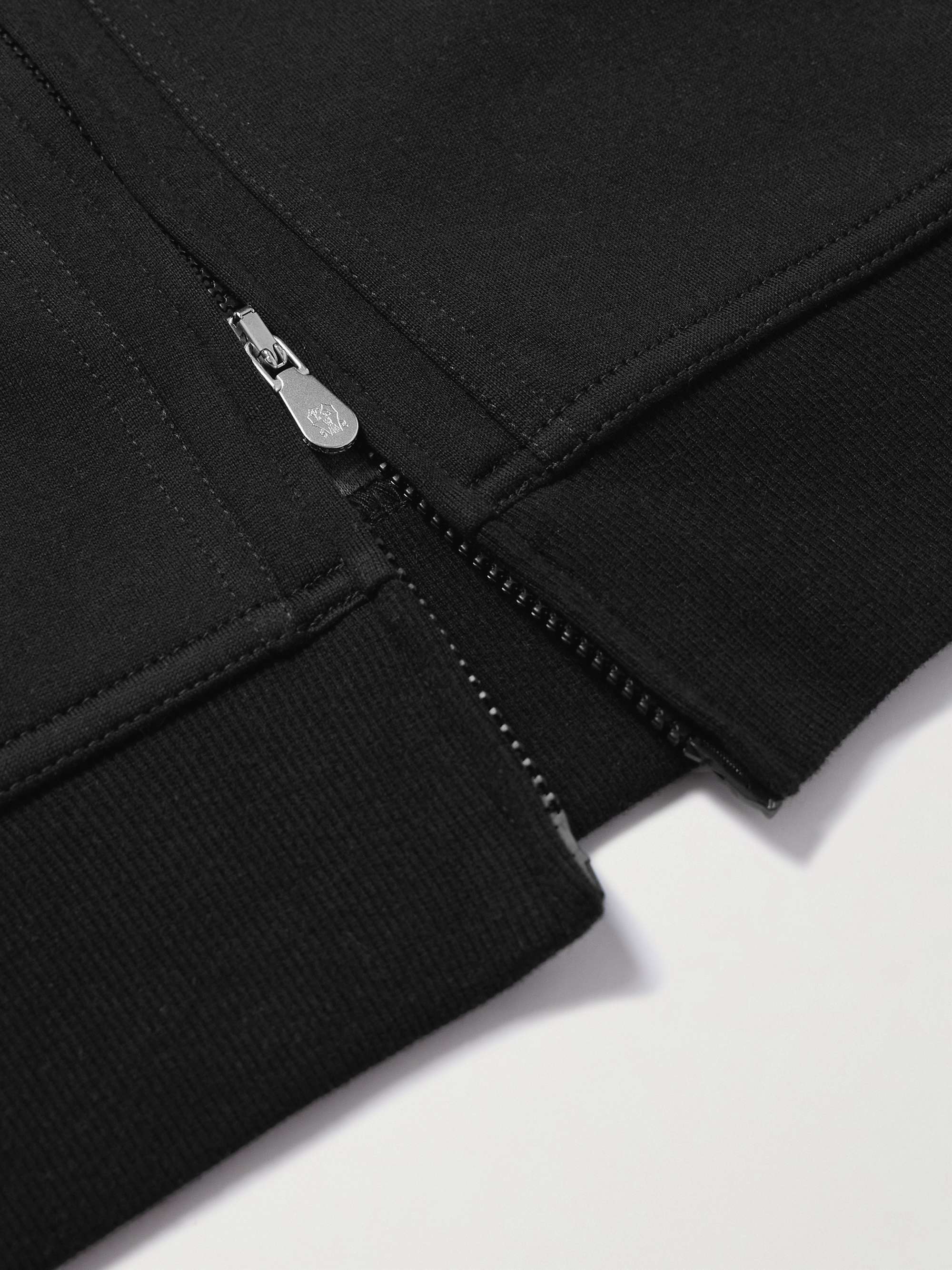 Cotton-Blend Jersey Zip-Up Hoodie view