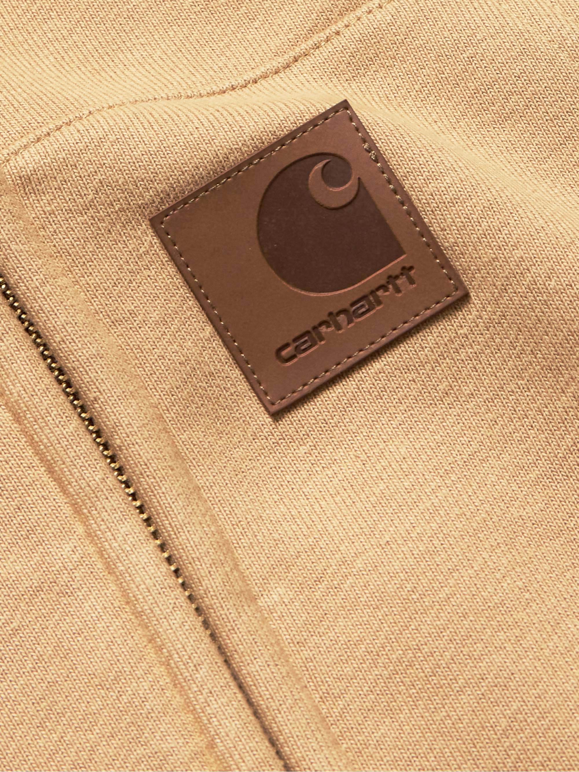 Eldon Logo-Appliquéd Cotton-Blend Jersey Zip-Up Hoodie view