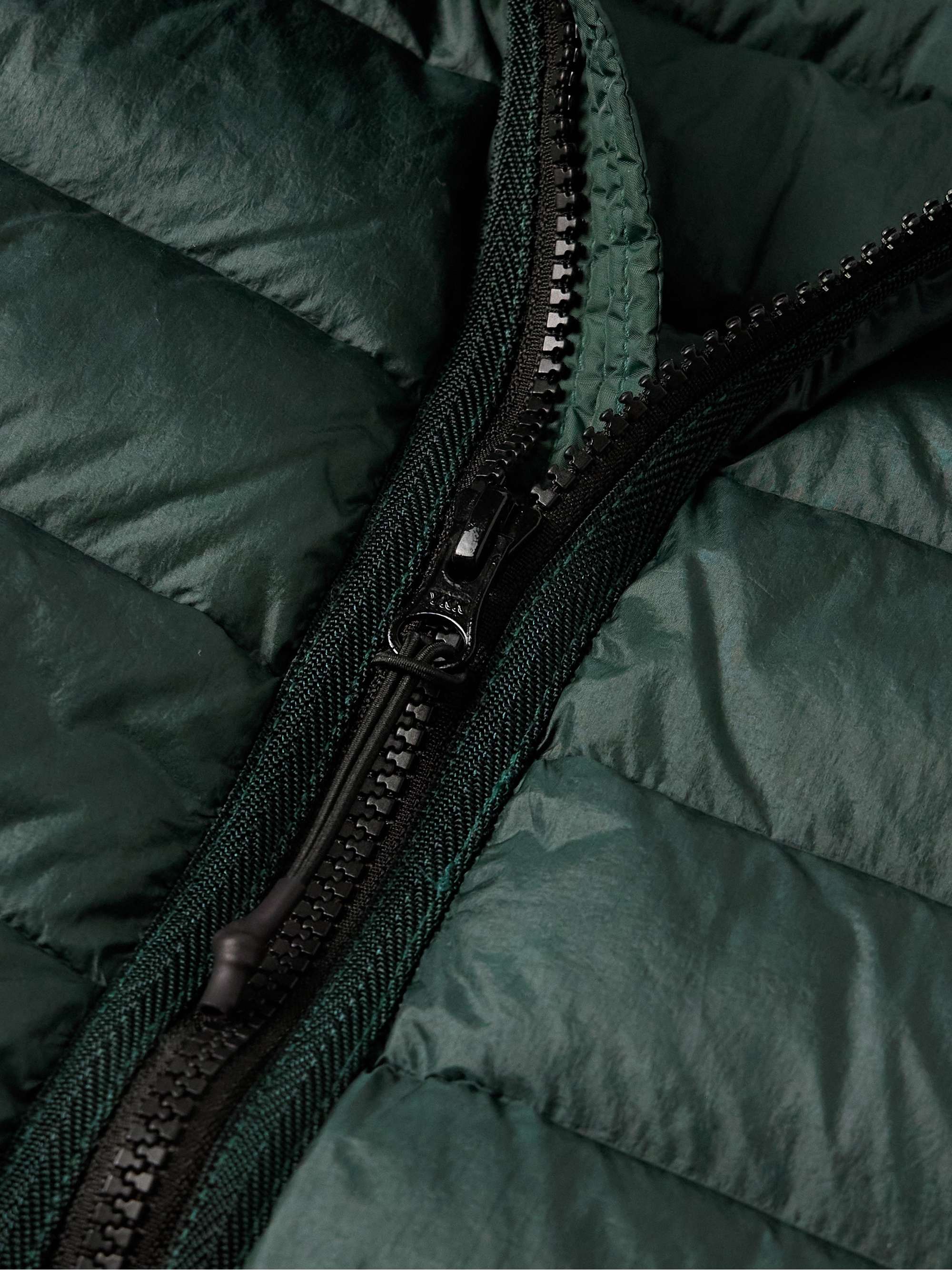 Slim-Fit Garment-Dyed Quilted Recycled-Shell Down Jacket view