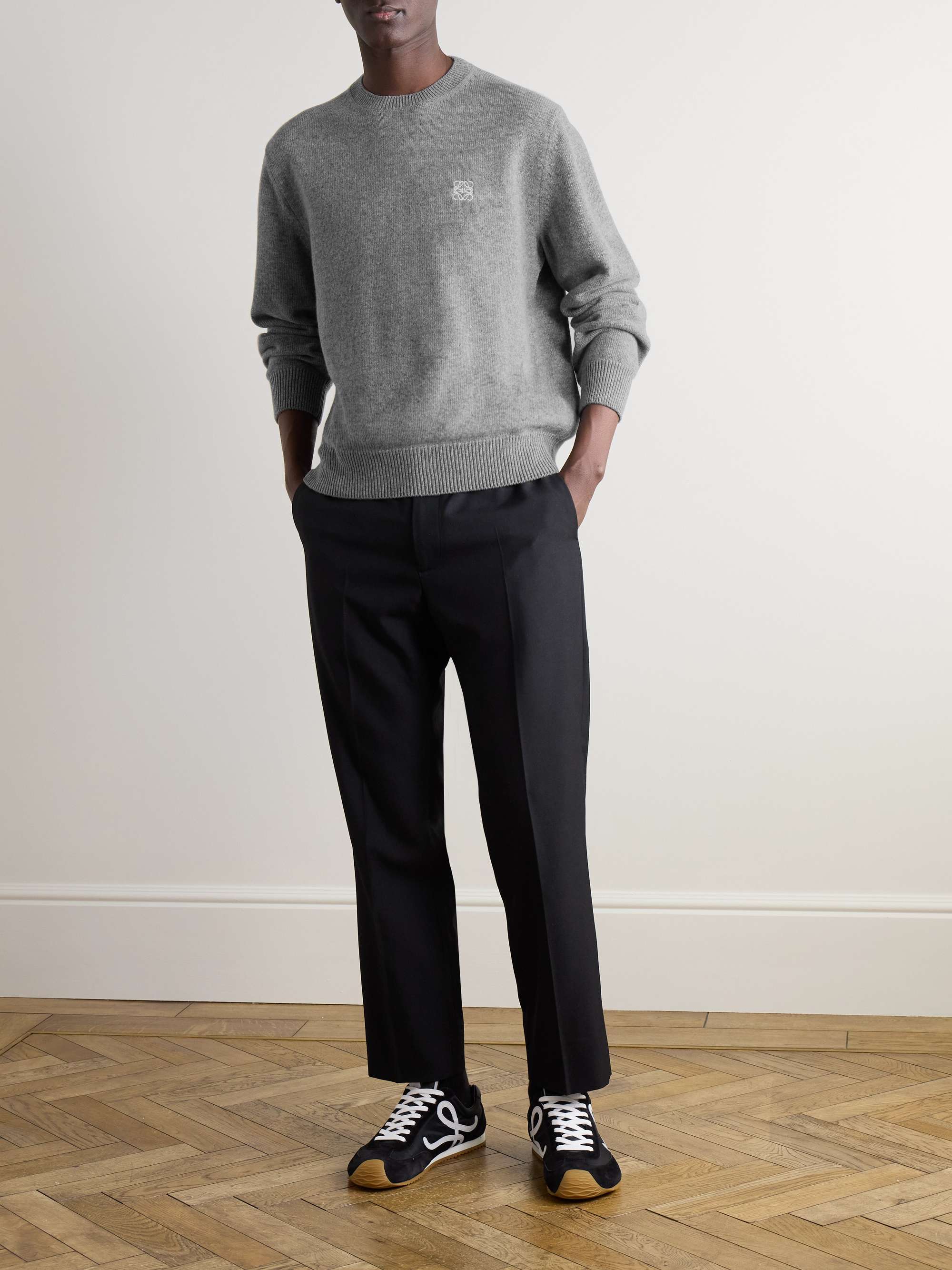Anagram Logo-Embroidered Wool Sweater view