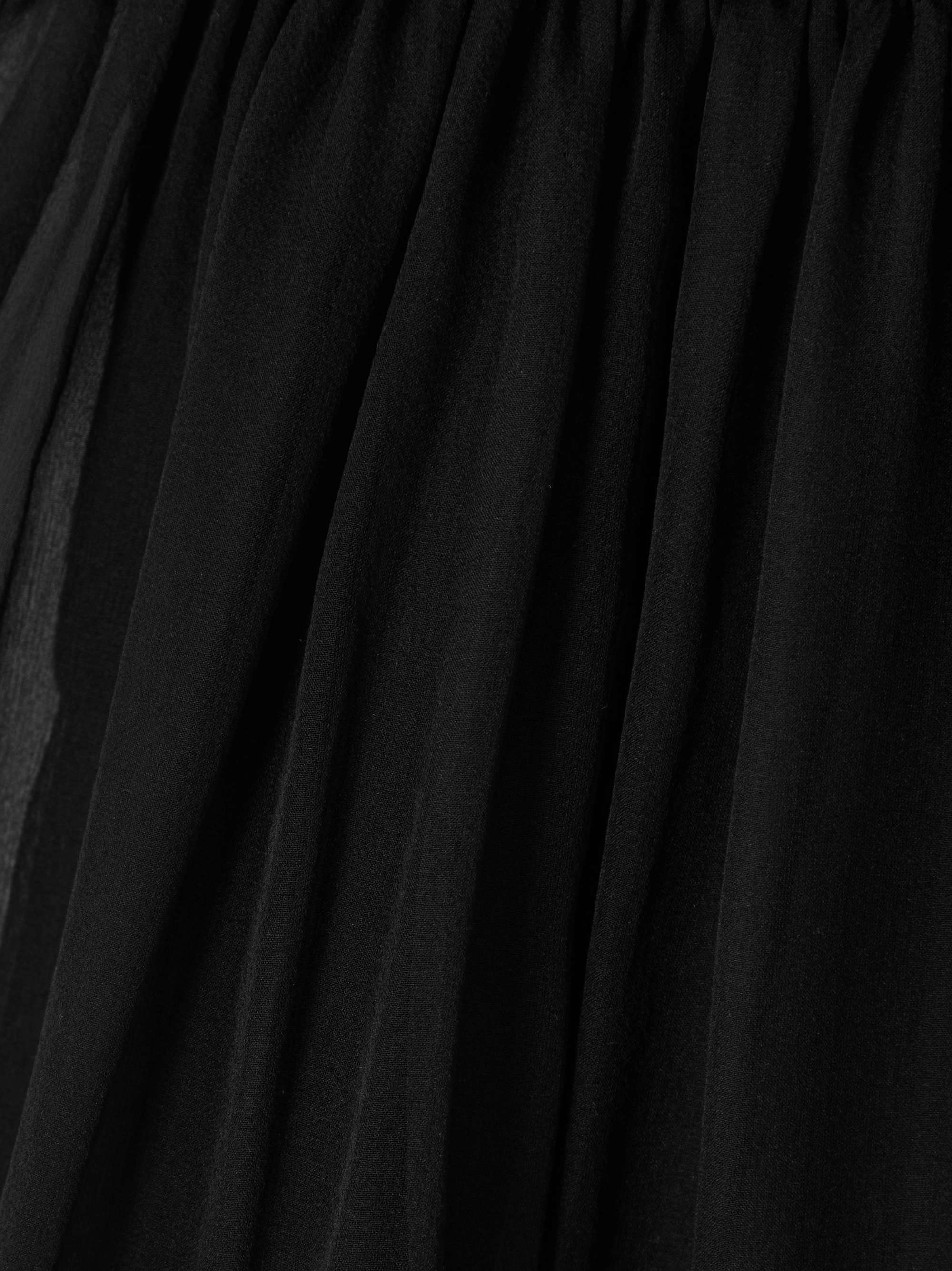 Tie-neck silk-chiffon blouse view