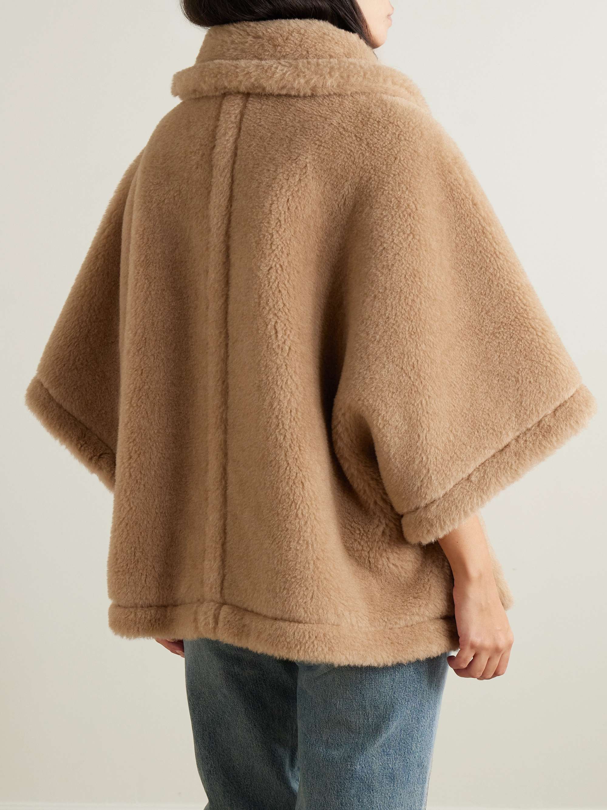 Tenebre oversized alpaca, cashmere and silk-blend cape view