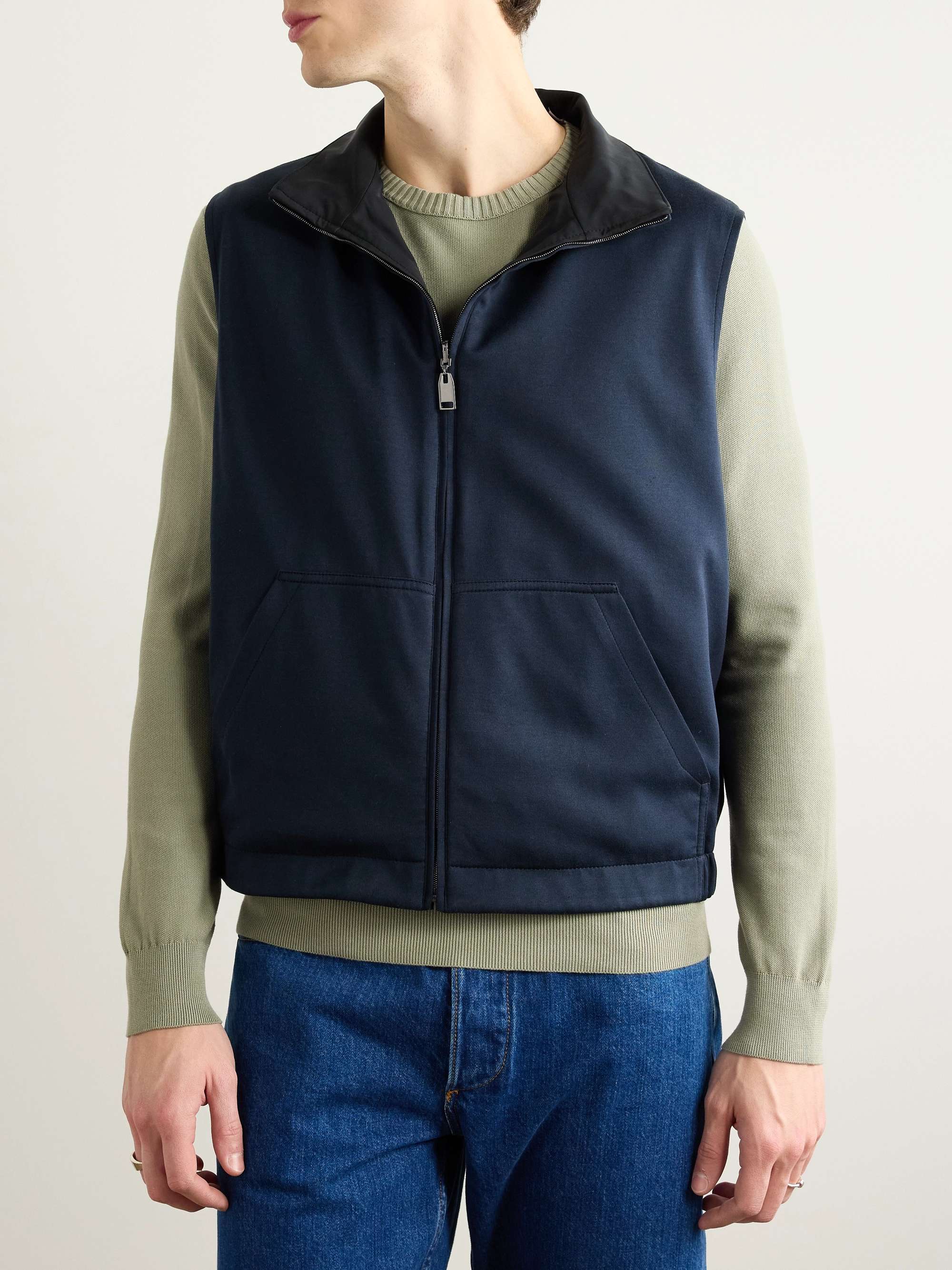Reversible Silk-Blend and Jersey Gilet view