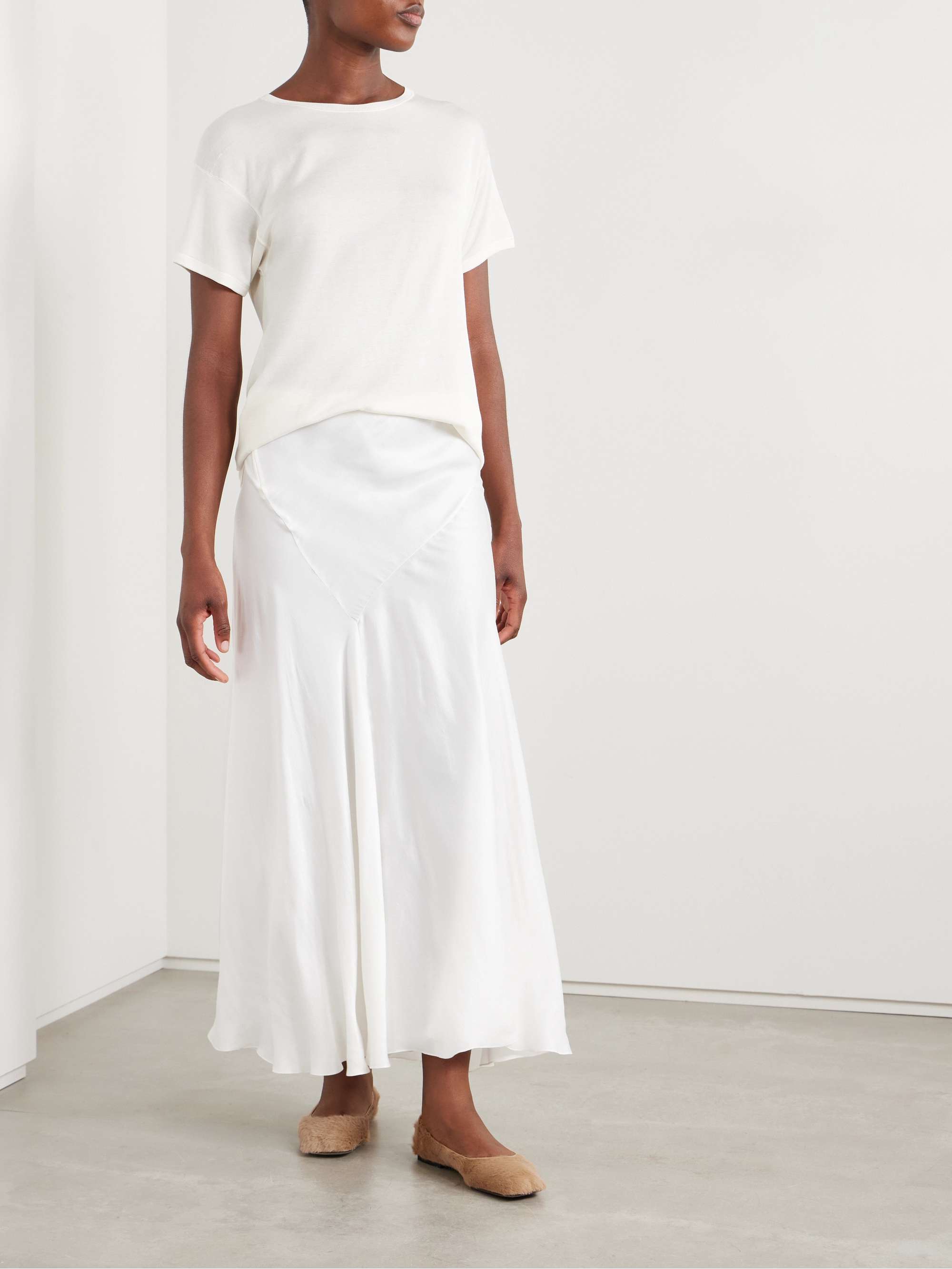 Luce washed-satin maxi skirt view