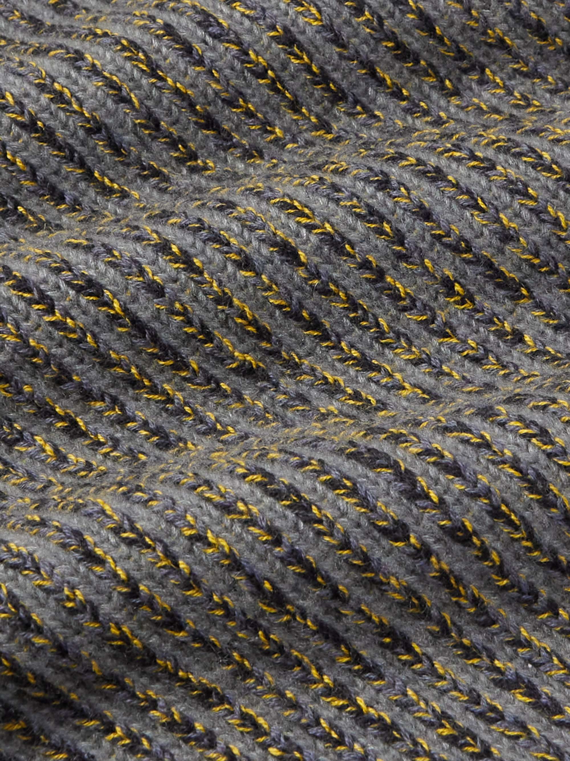 Snow Wander Ribbed Cashmere and Silk-Blend Mock-Neck Sweater view
