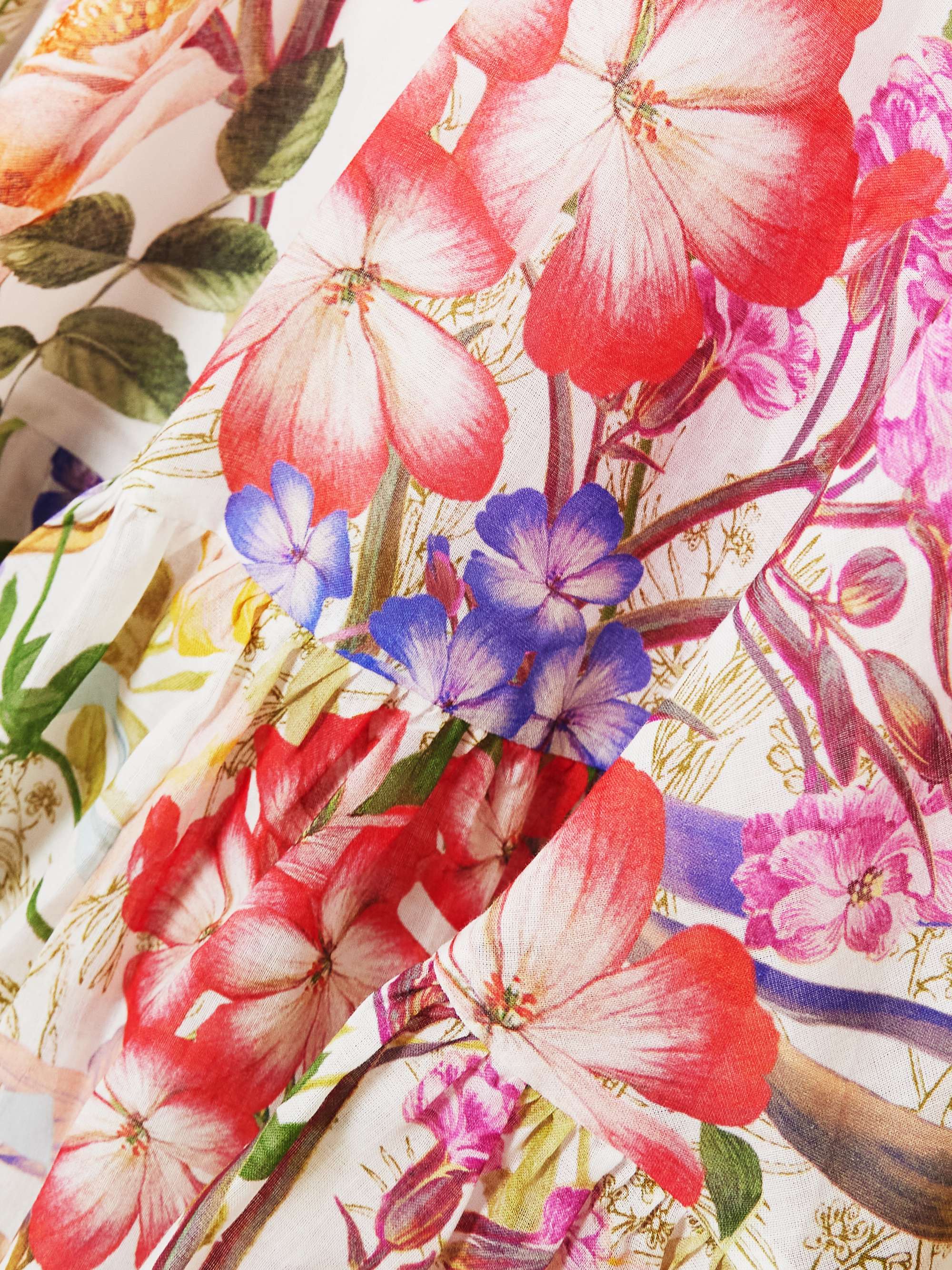 Lily ruffled floral-print cotton-blend voile mini dress view