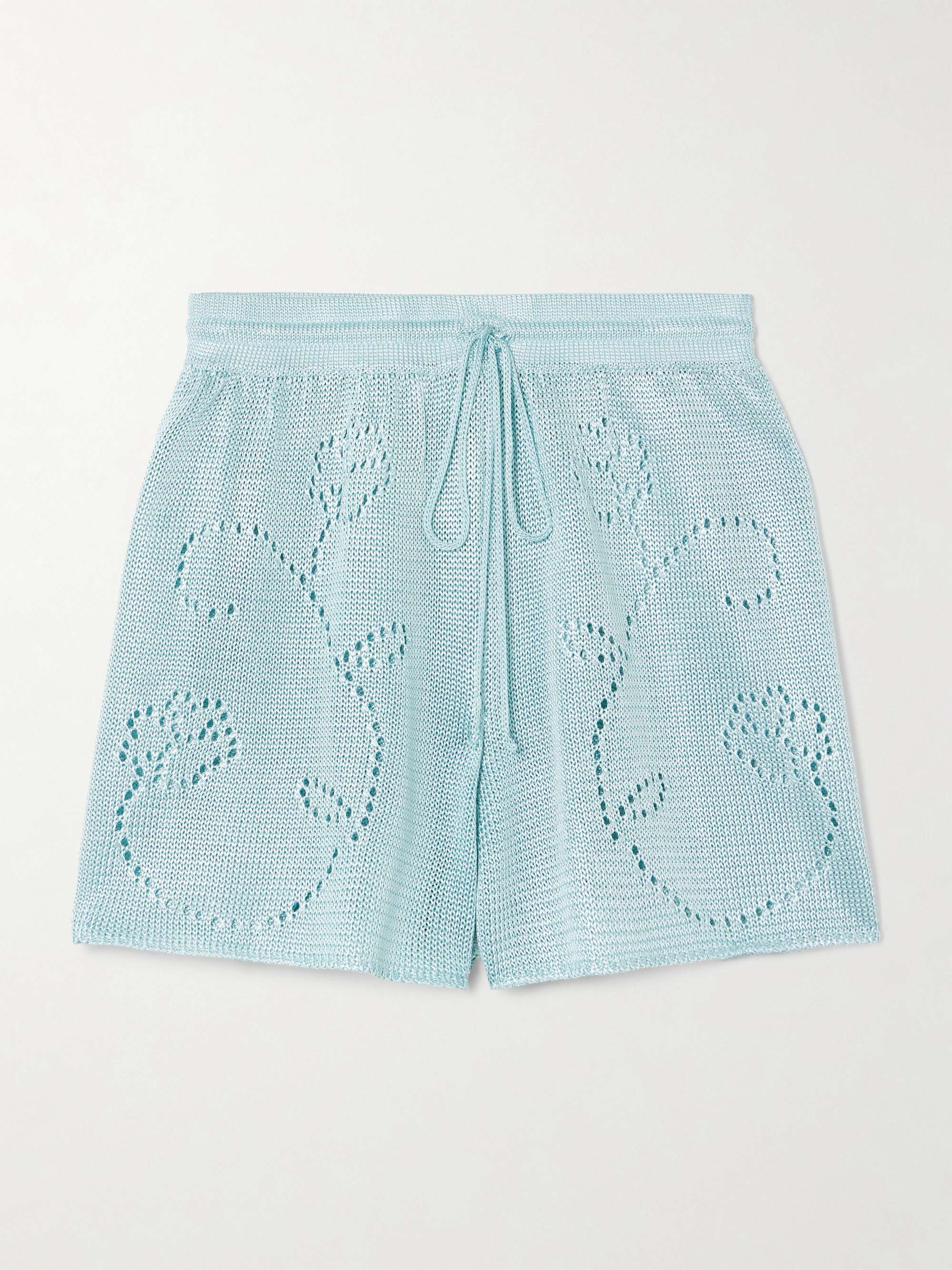 Pointelle-knit shorts view