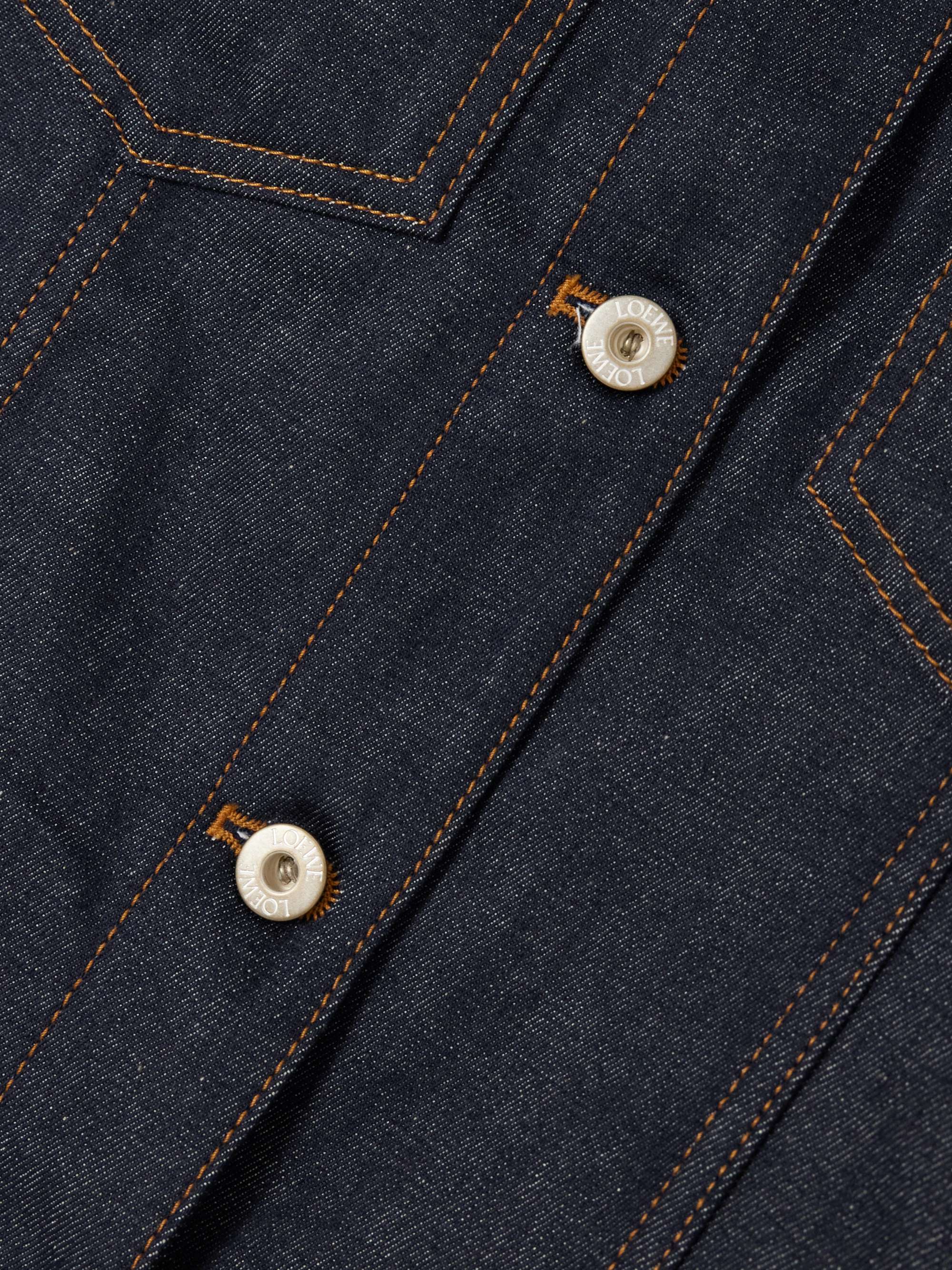 Anagram appliquéd denim jacket view