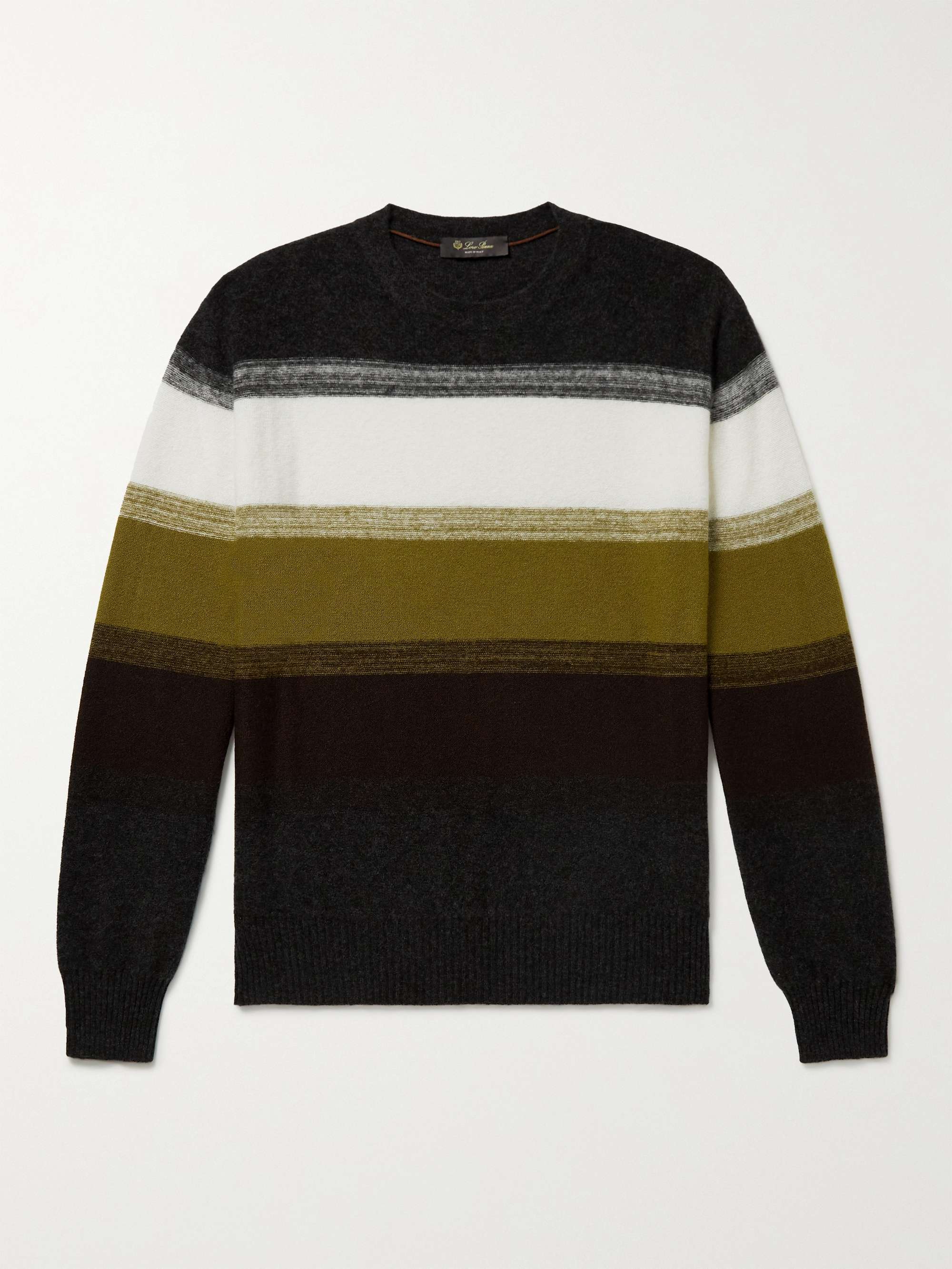 Glenshell Striped Cashmere and Silk-Blend Sweater view