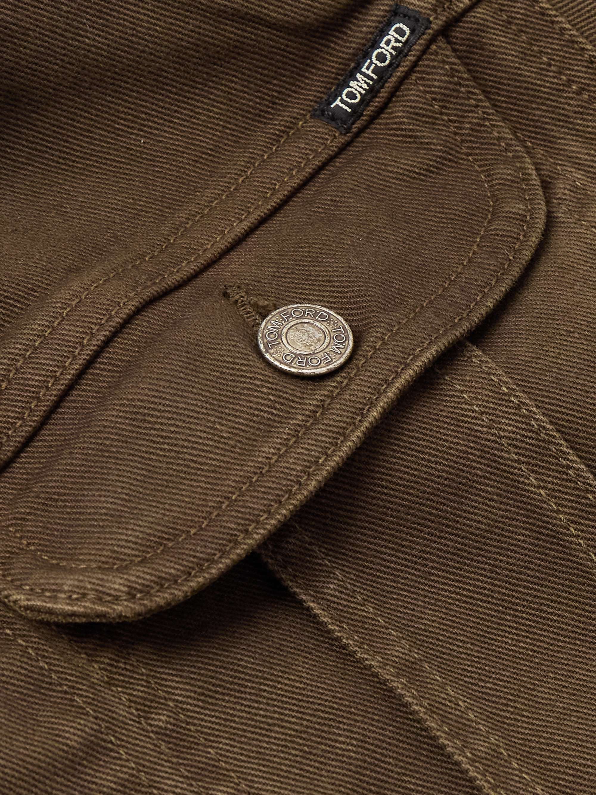 Icon Cotton-Blend Corduroy-Trimmed Denim Jacket view