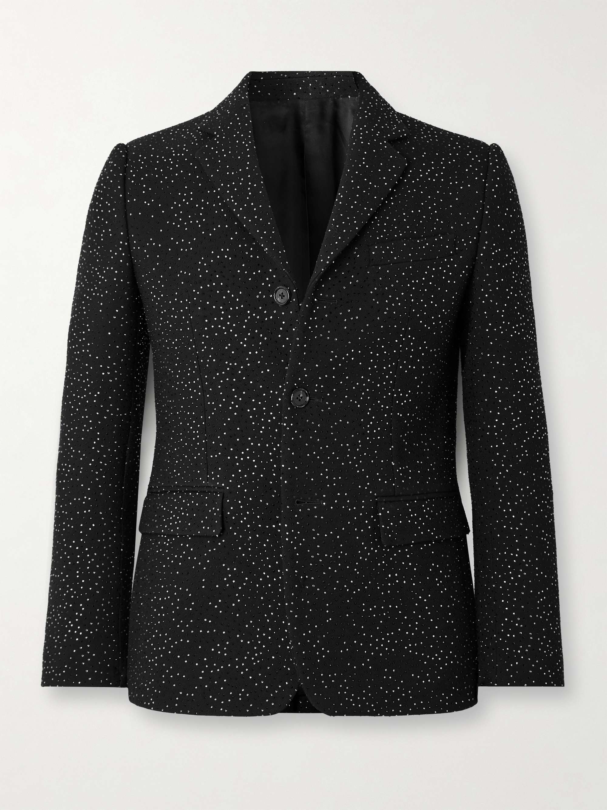 Slim-Fit Crystal-Embellished Wool-Twill Suit Jacket view