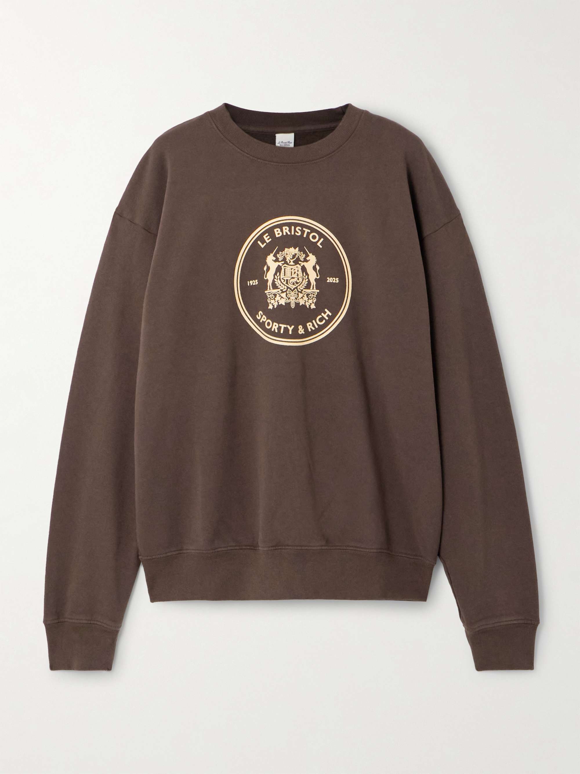 + Le Bristol Paris Crest printed cotton-jersey sweatshirt view