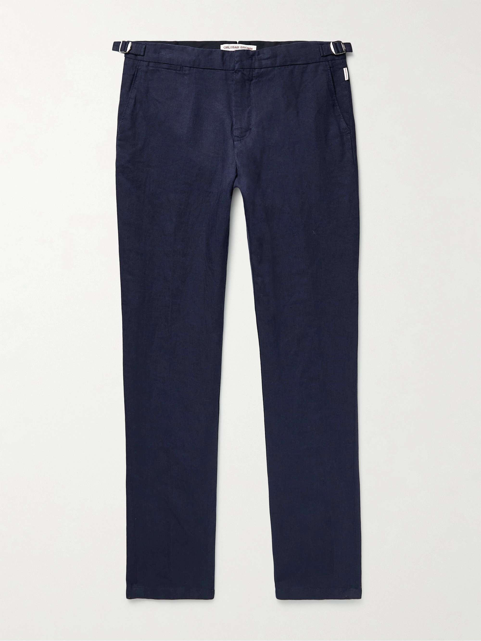 Griffon Slim-Fit Linen Trousers view