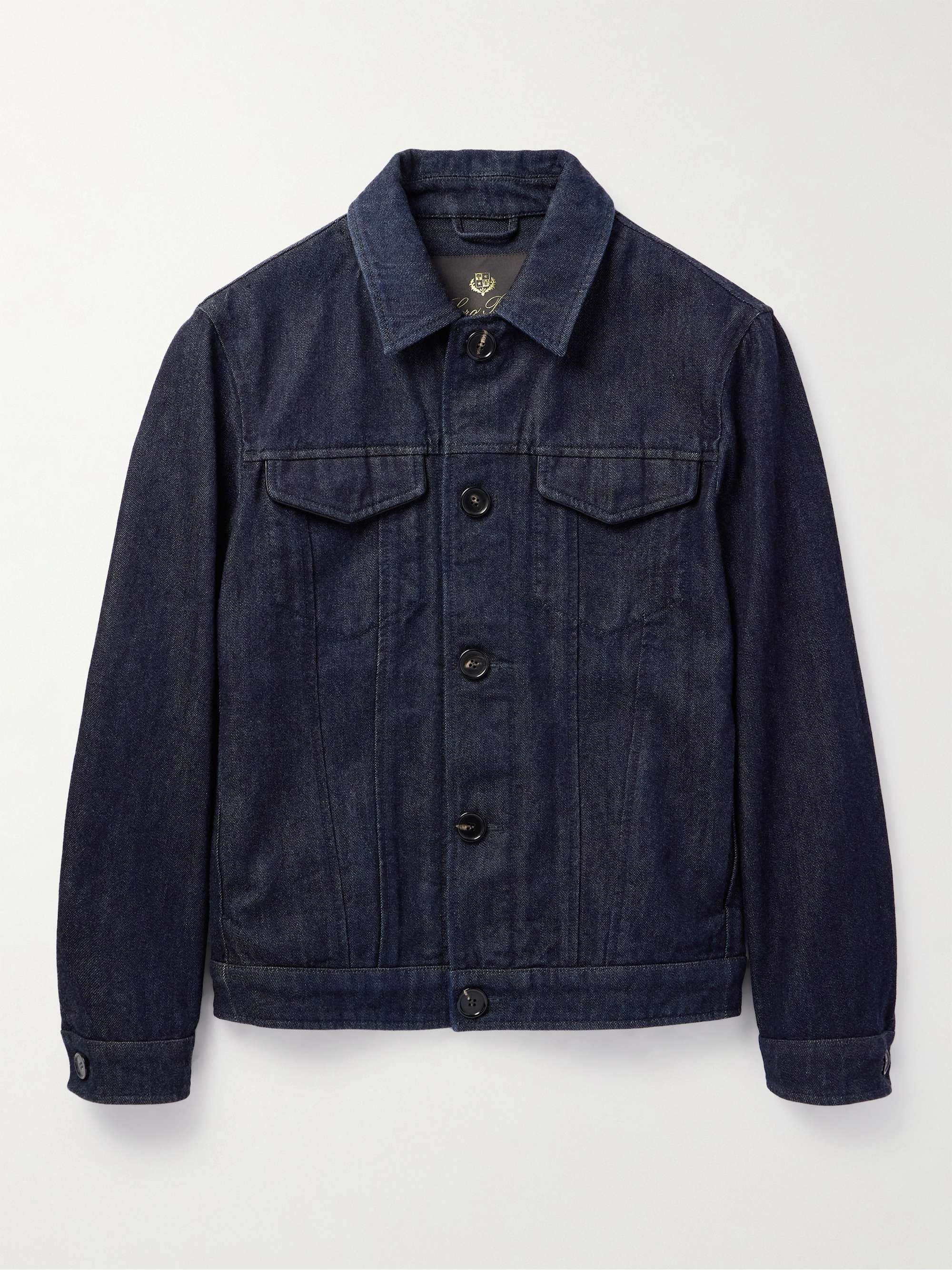 Cotton and Cashmere-Blend Denim Jacket view