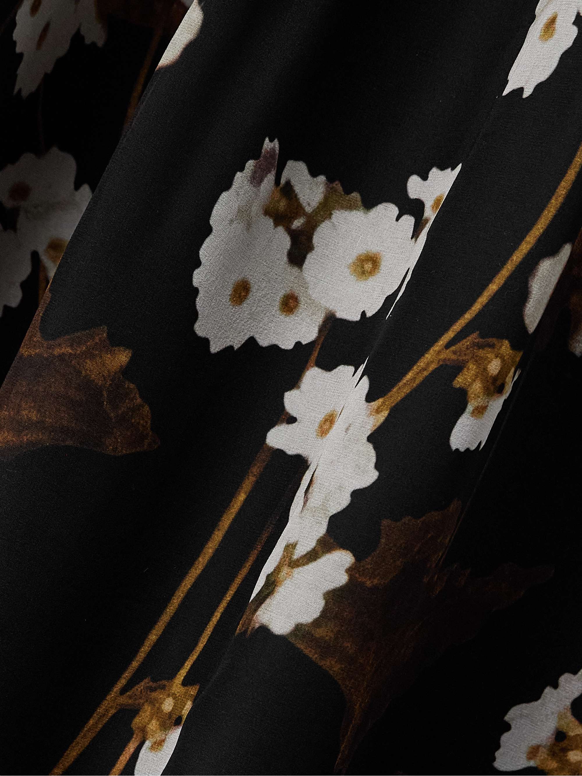 Elena gathered floral-print silk-chiffon gown view