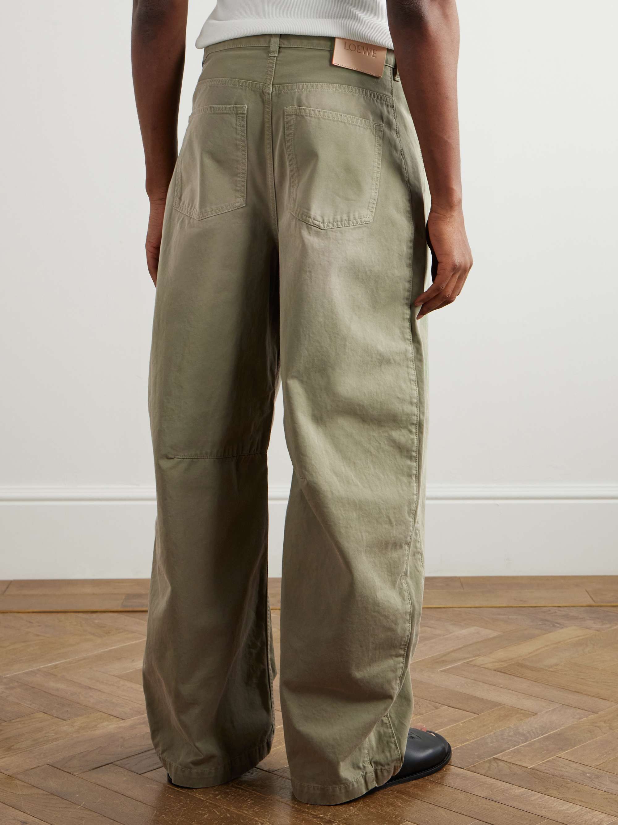 + Paula's Ibiza Barrel-Leg Cotton-Twill Trousers view