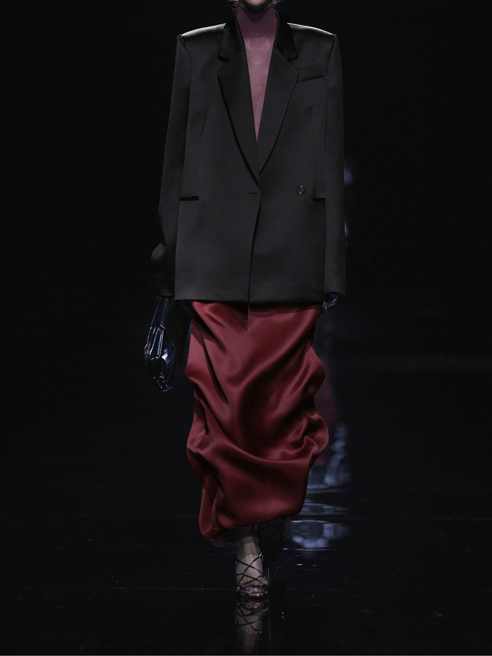 Olula draped silk-gazar midi skirt view