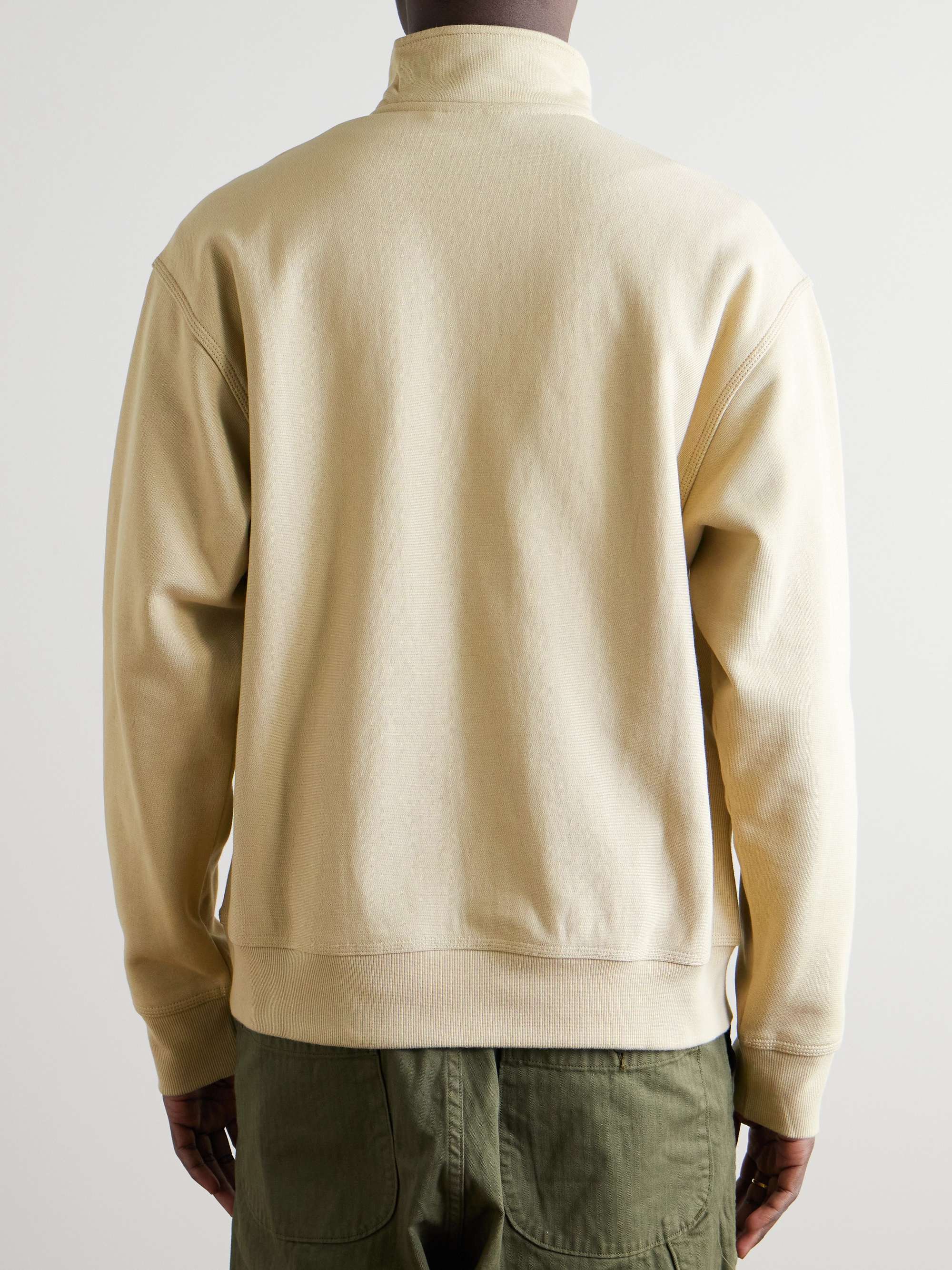 American Script Cotton-Blend Jersey Half-Zip Sweatshirt view