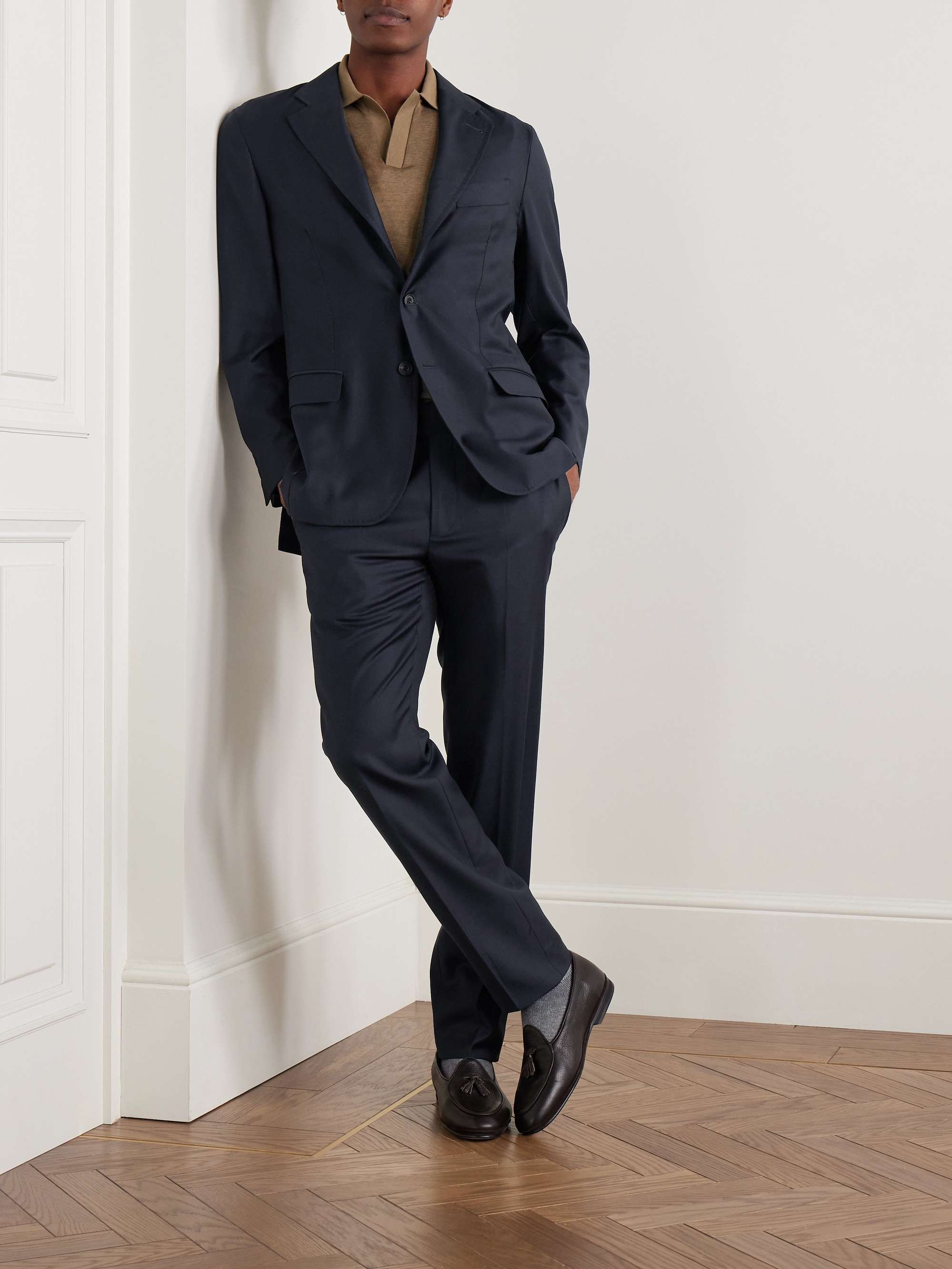 Genny Slim-Fit Virgin Wool-Twill Suit Trousers view
